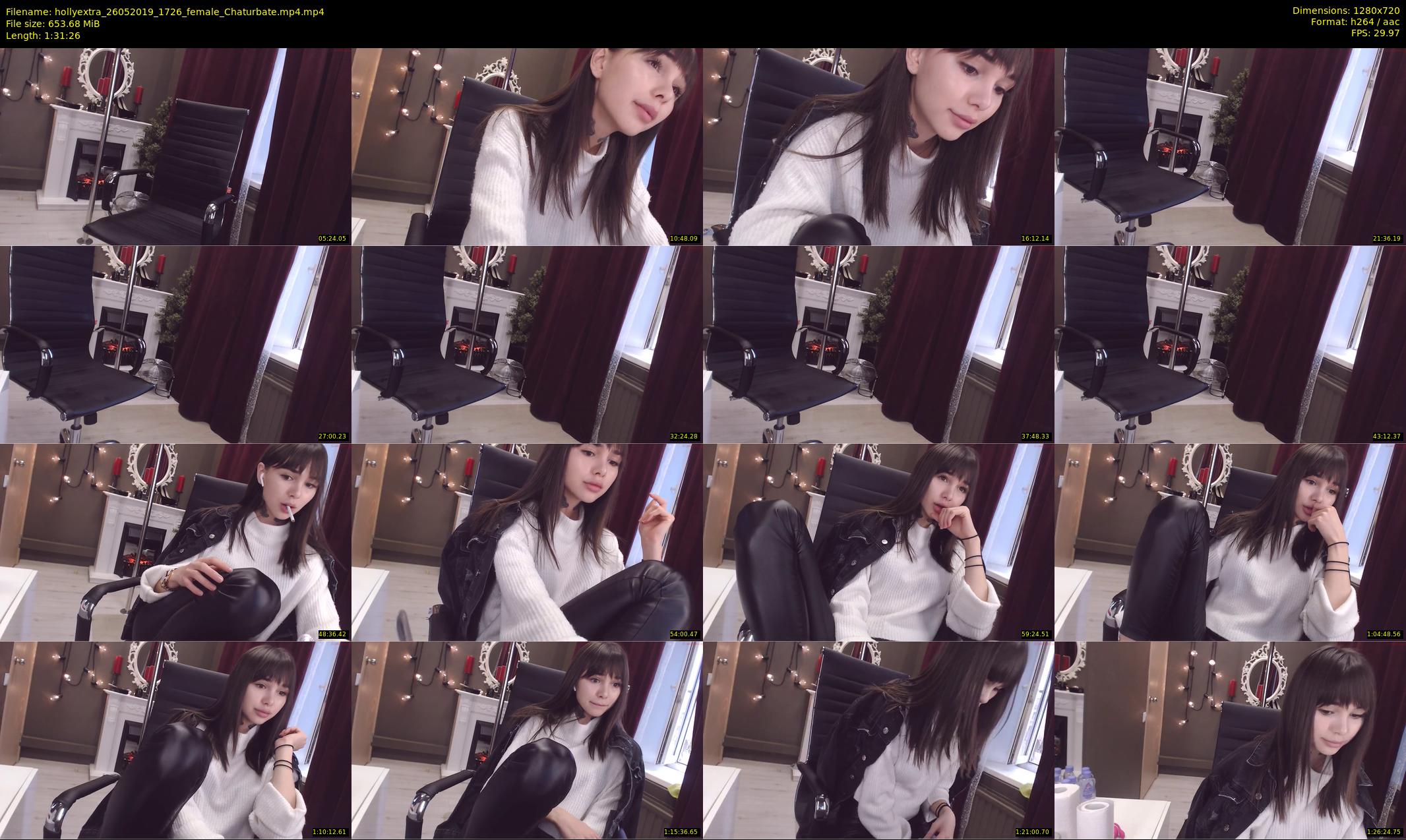 hollyextra — 92 minute Chaturbate female cam show recording, 720p, May 26, 2019