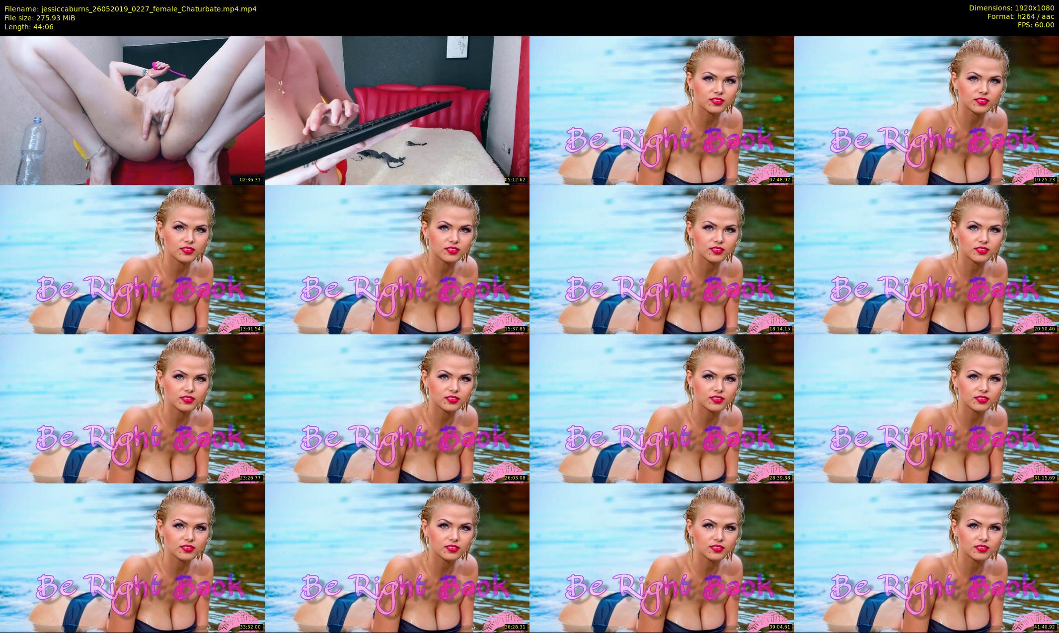 jessiccaburns — 45 minute Chaturbate female cam show recording, 1080p, May 26, 2019