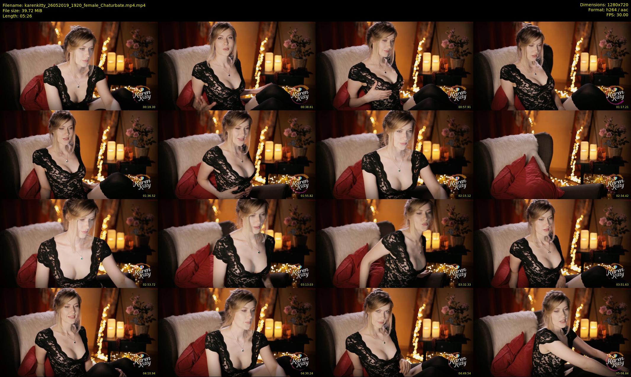 karenkitty — 6 minute Chaturbate female cam show recording, 720p, May 26, 2019