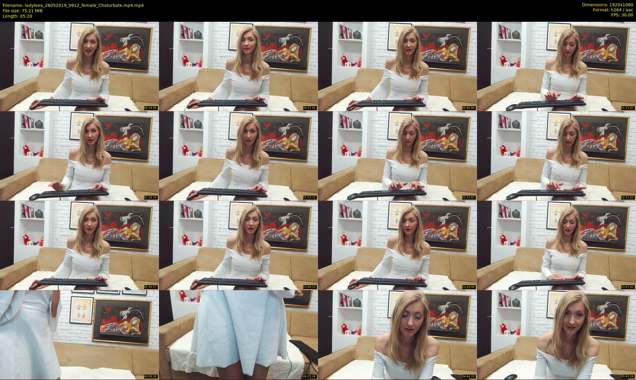 ladyleea — 6 minute Chaturbate female cam show recording, 1080p, May 26, 2019