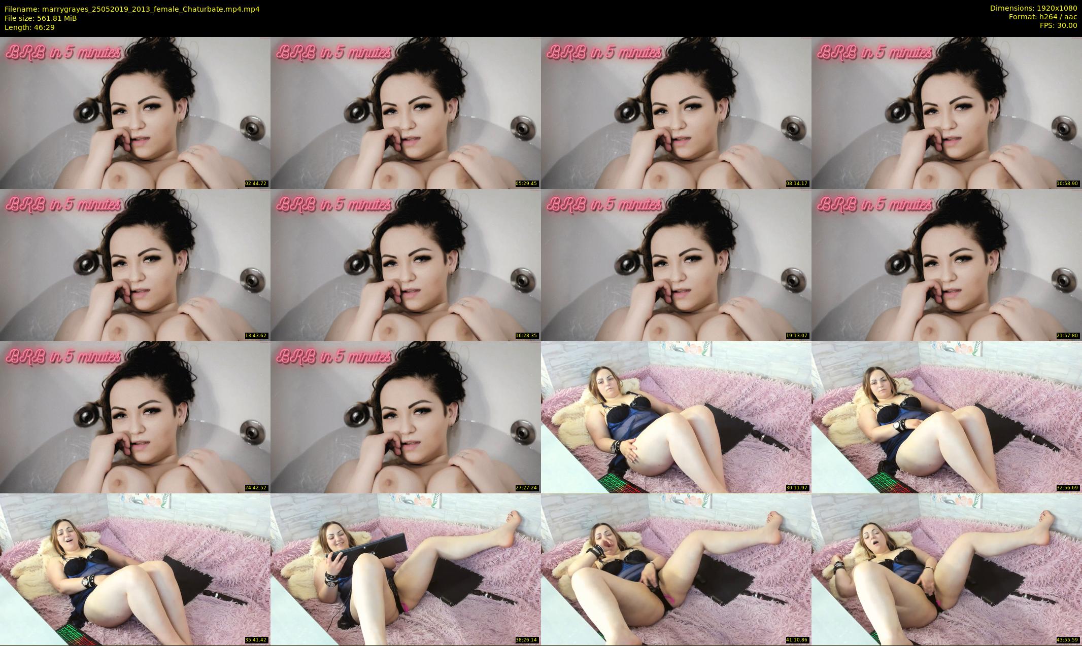marrygrayes — 47 minute Chaturbate female cam show recording, 1080p, May 25, 2019
