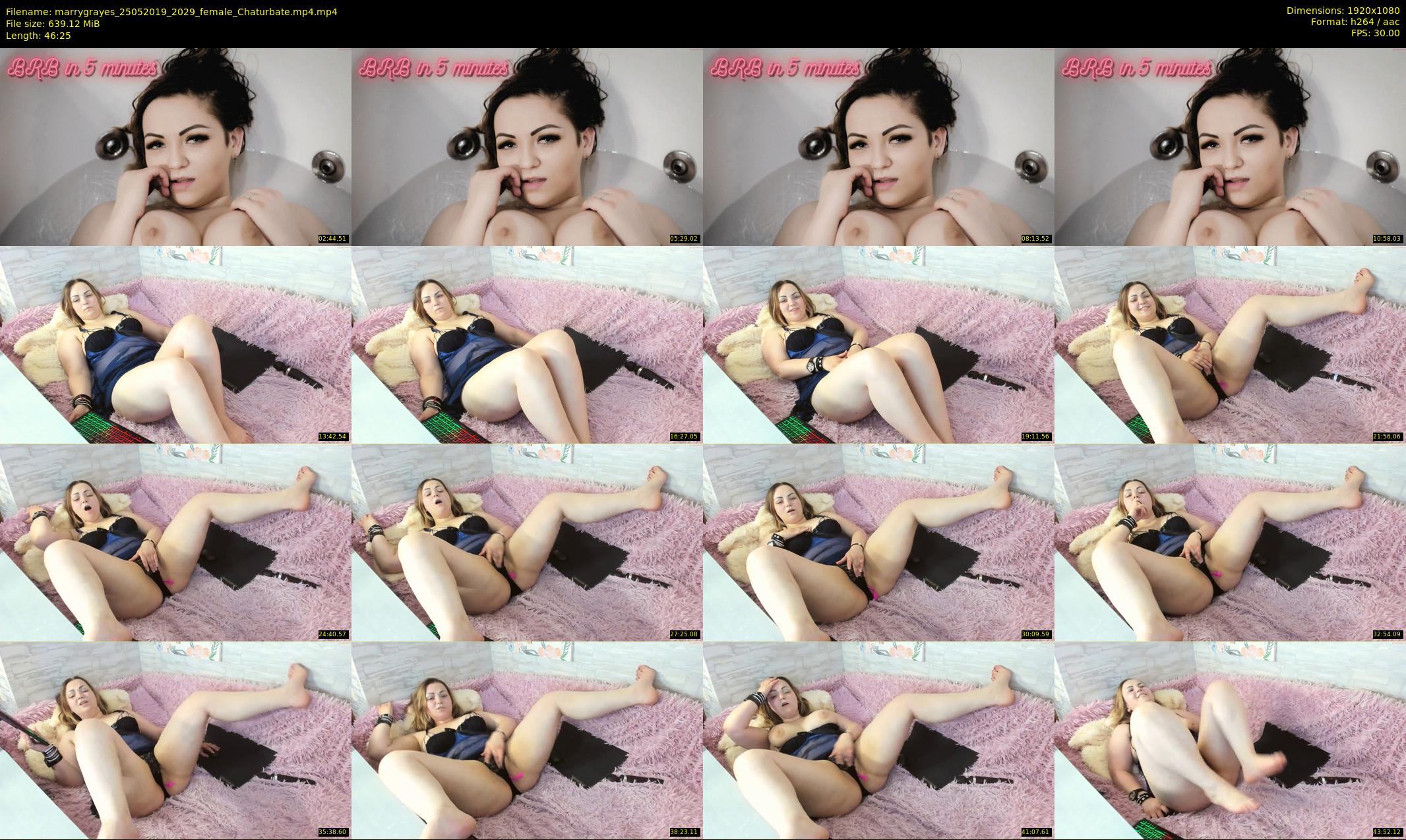 marrygrayes — 47 minute Chaturbate female cam show recording, 1080p, May 25, 2019