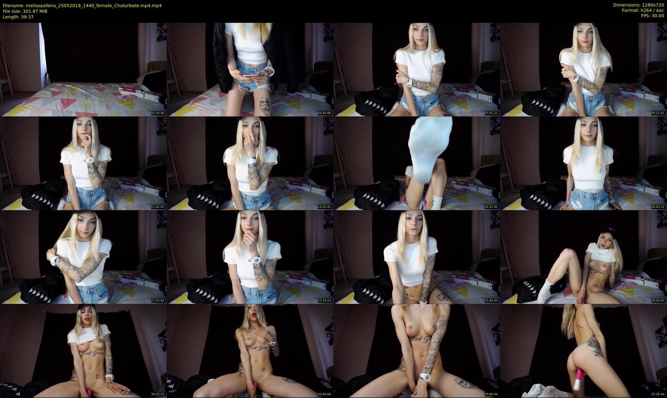 melissaallens — 40 minute Chaturbate female cam show recording, 720p, May 25, 2019