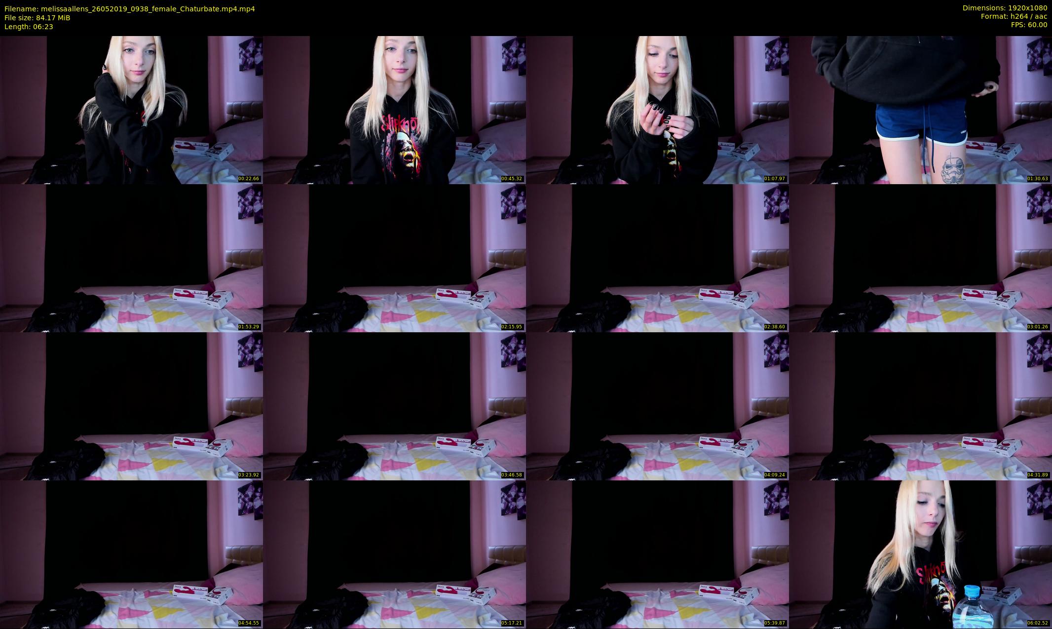 melissaallens — 7 minute Chaturbate female cam show recording, 1080p, May 26, 2019