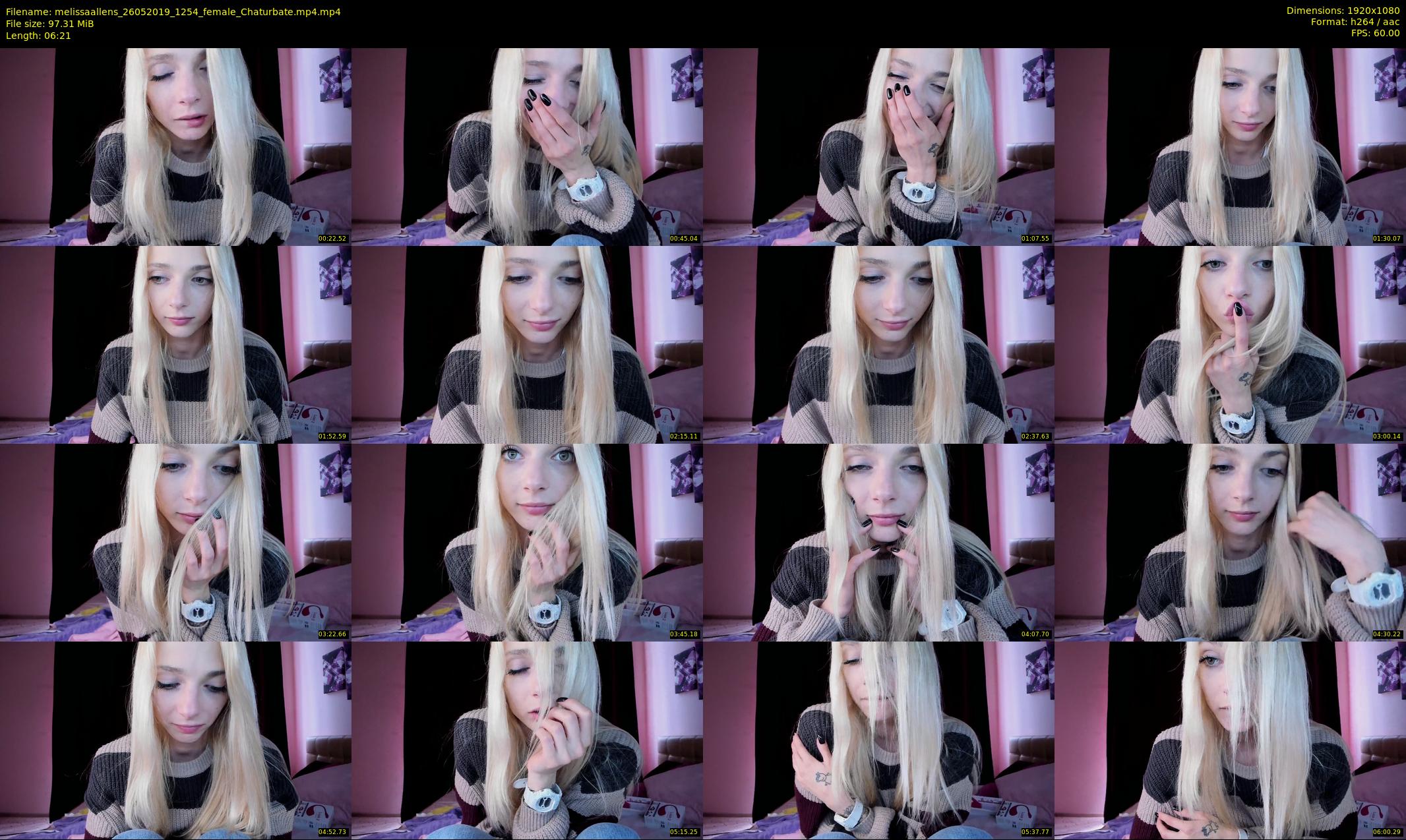 melissaallens — 7 minute Chaturbate female cam show recording, 1080p, May 26, 2019