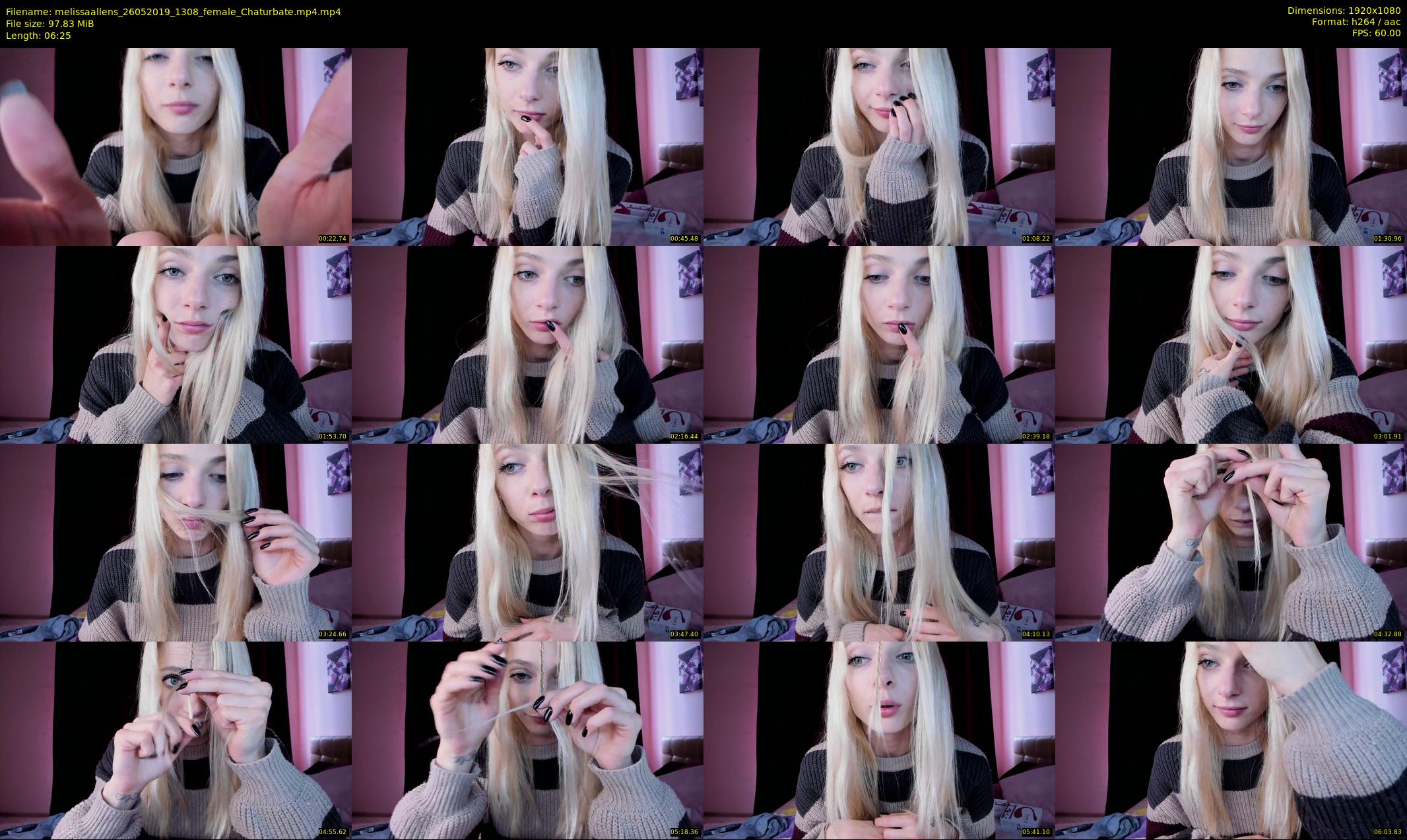 melissaallens — 7 minute Chaturbate female cam show recording, 1080p, May 26, 2019