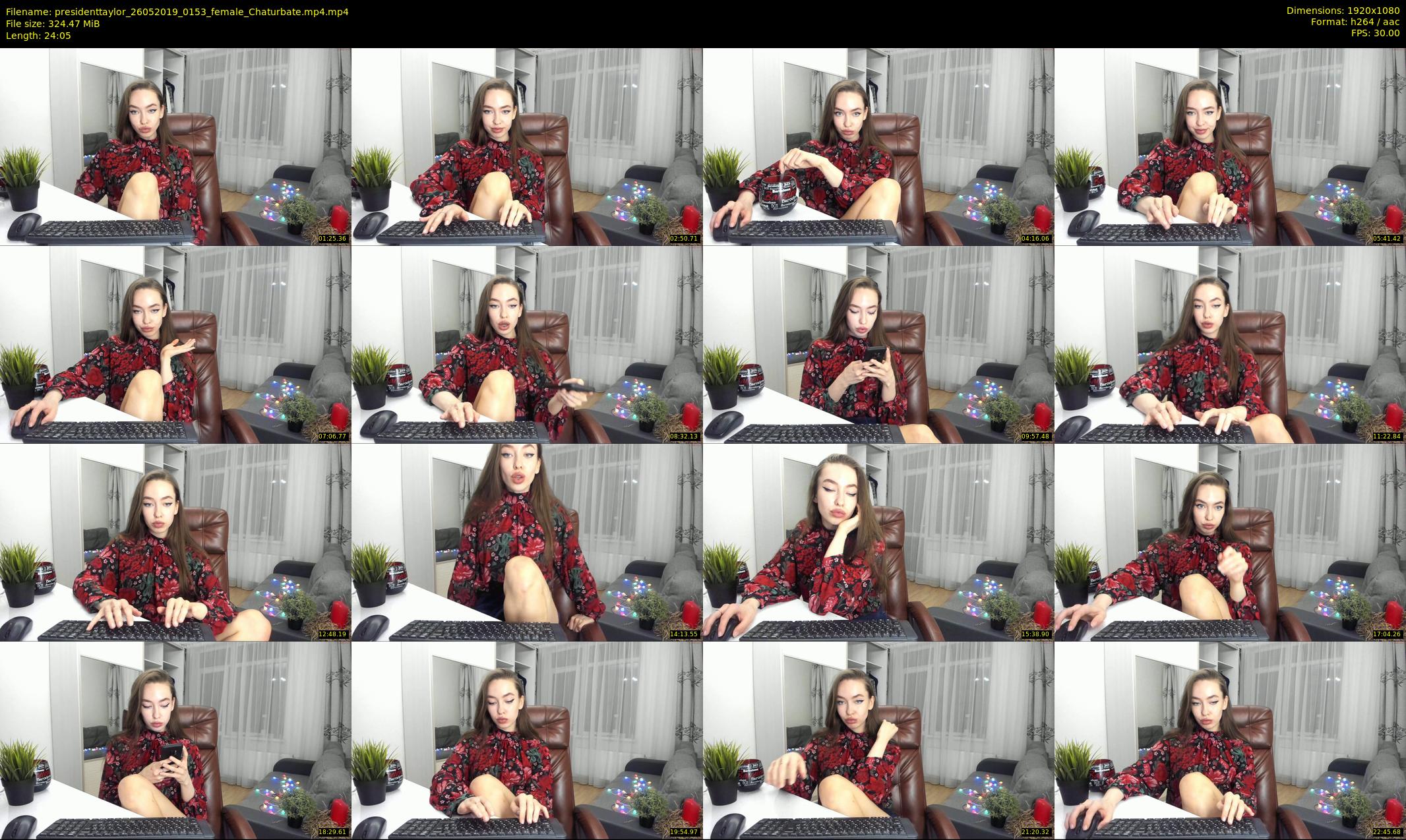 presidenttaylor — 25 minute Chaturbate female cam show recording, 1080p, May 26, 2019