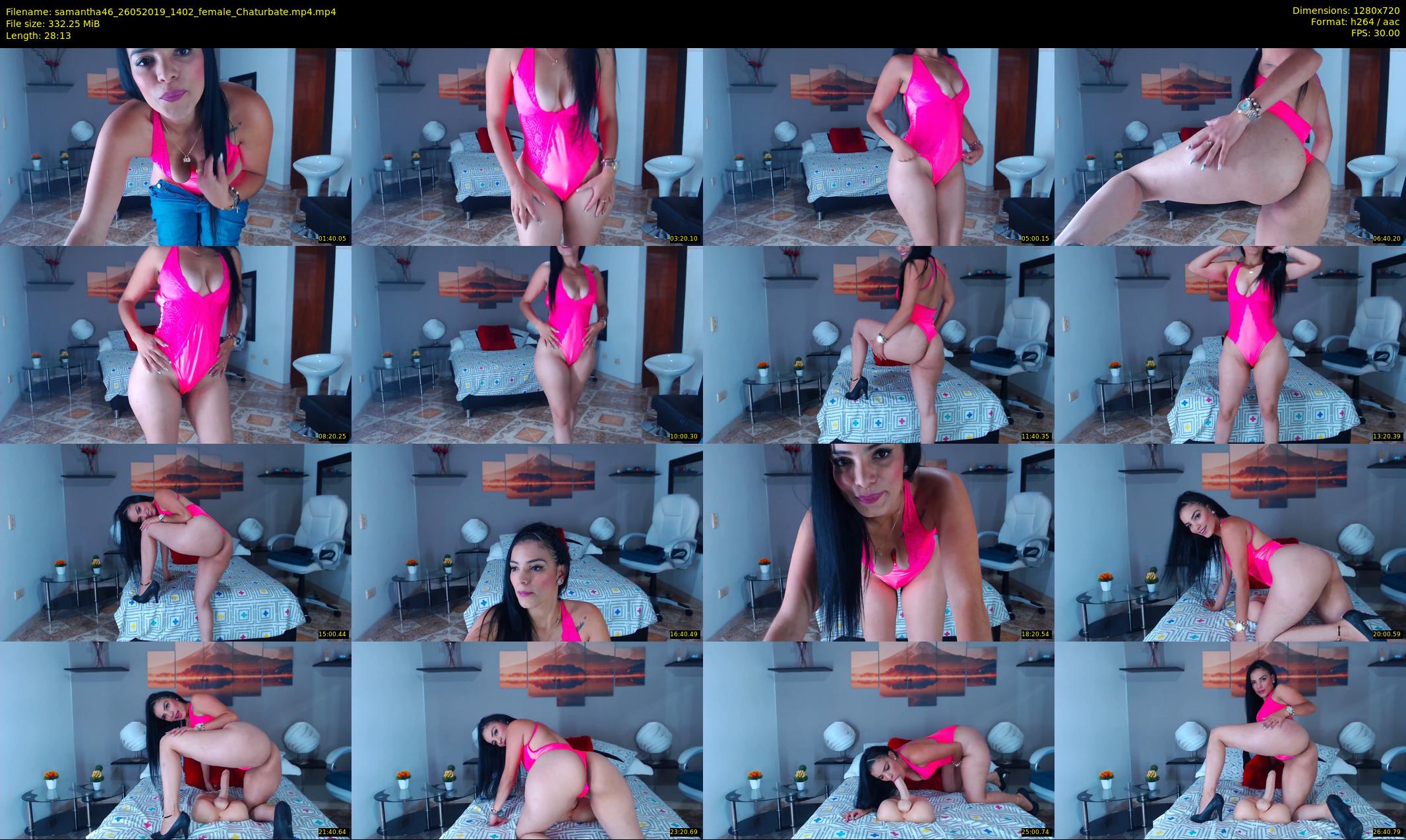 samantha46 — 29 minute Chaturbate female cam show recording, 720p, May 26, 2019