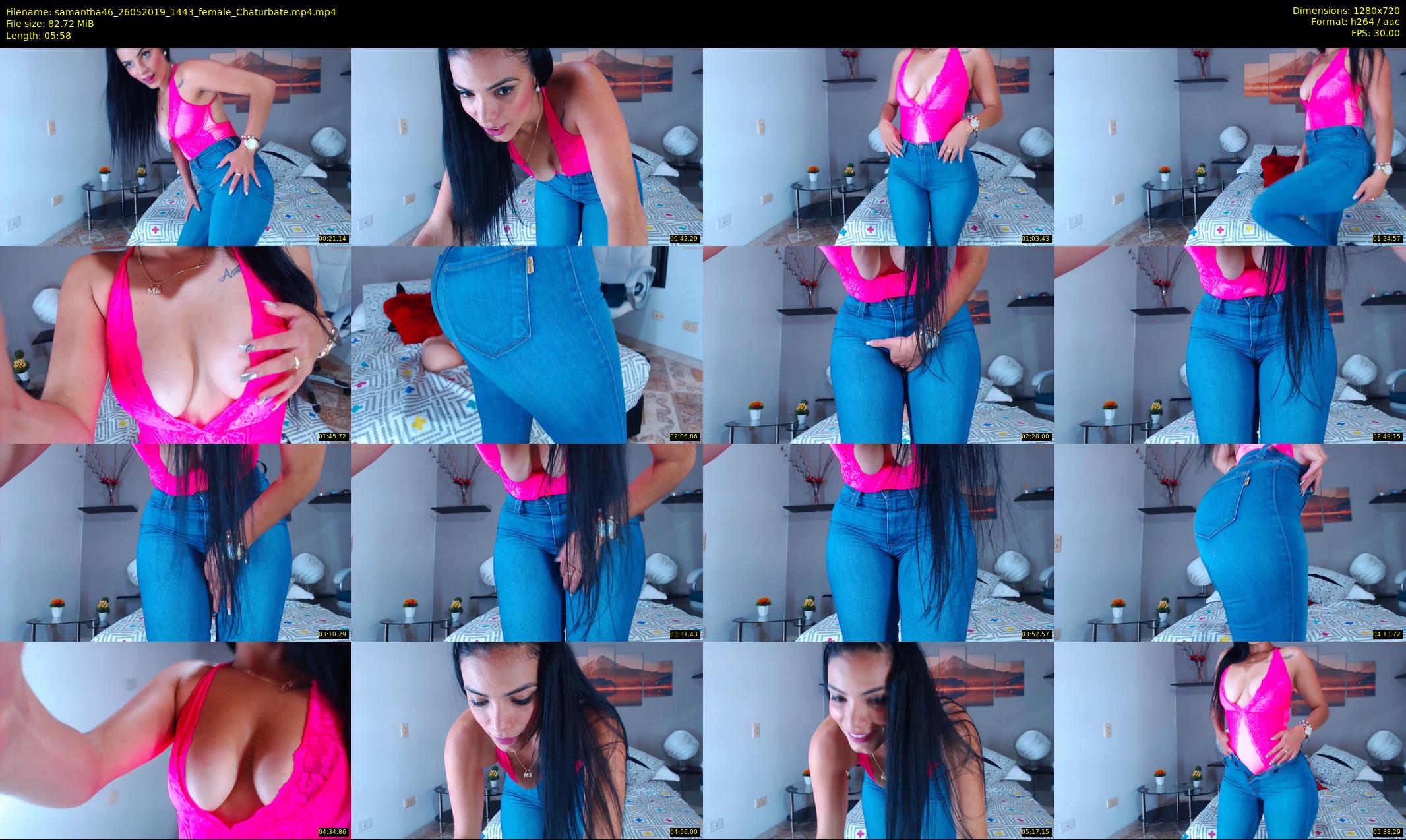 samantha46 — 6 minute Chaturbate female cam show recording, 720p, May 26, 2019