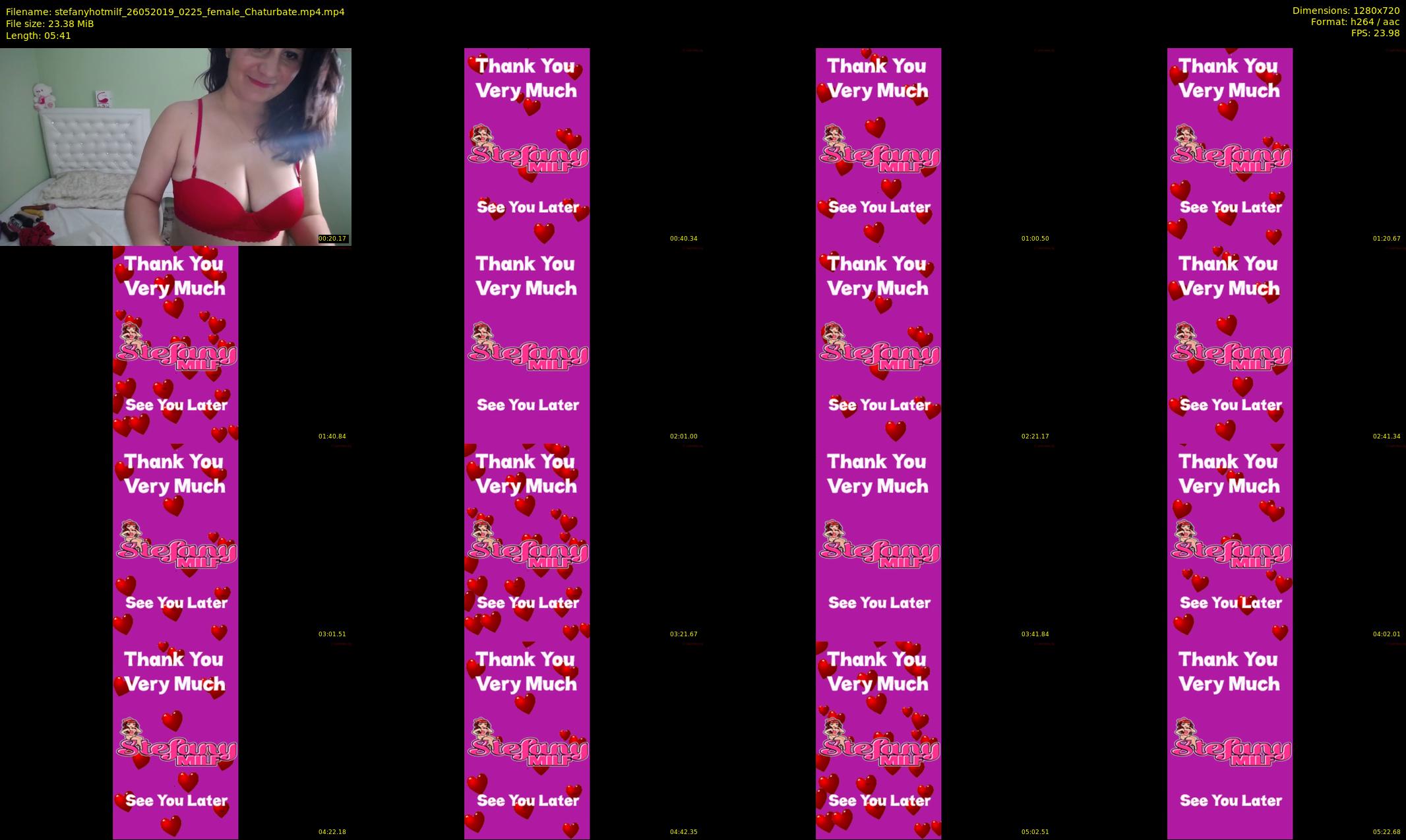 stefanyhotmilf — 6 minute Chaturbate female cam show recording, 720p, May 26, 2019