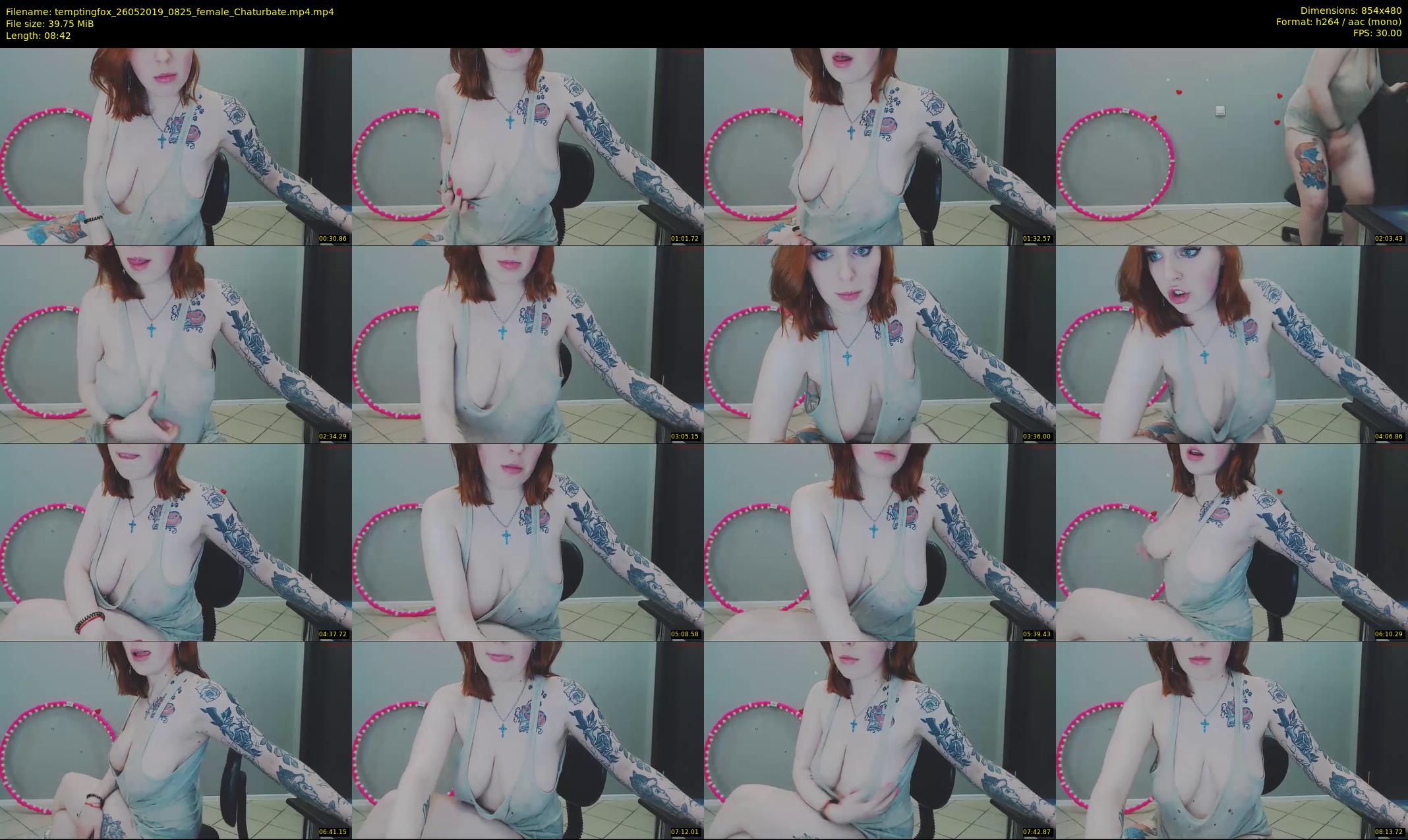 temptingfox — 9 minute Chaturbate female cam show recording, 480p, May 26, 2019