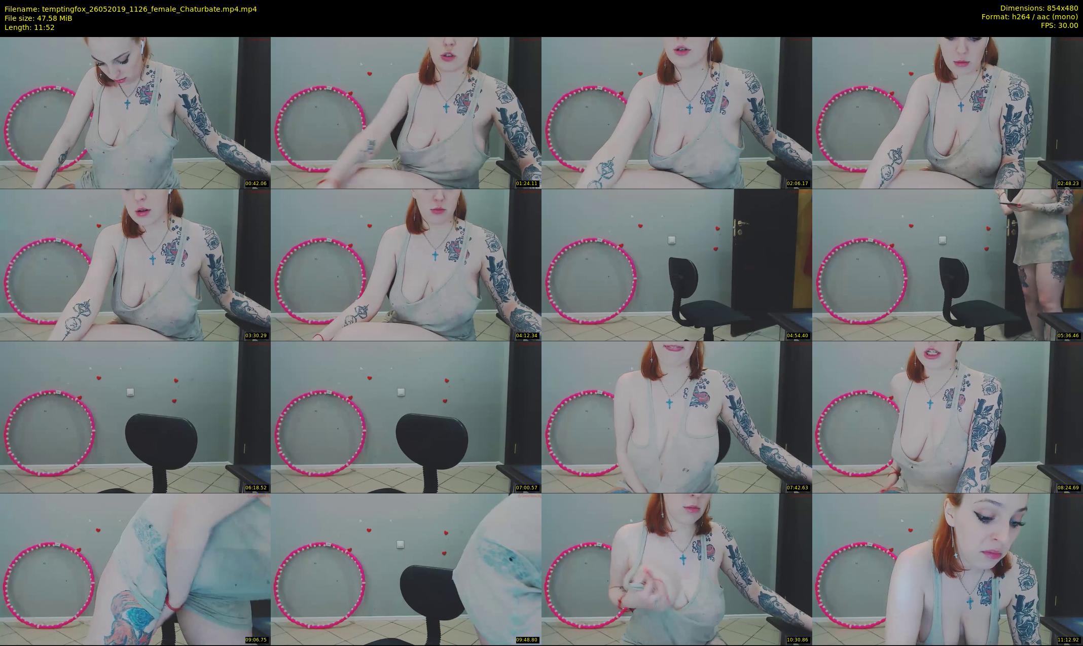 temptingfox — 12 minute Chaturbate female cam show recording, 480p, May 26, 2019