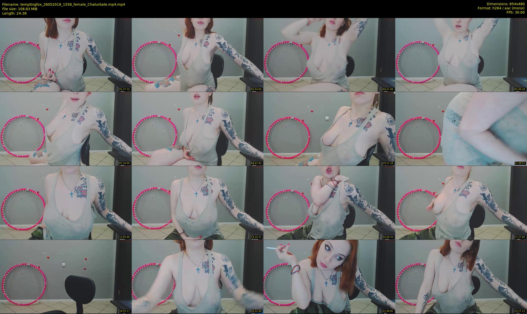 temptingfox — 25 minute Chaturbate female cam show recording, 480p, May 26, 2019