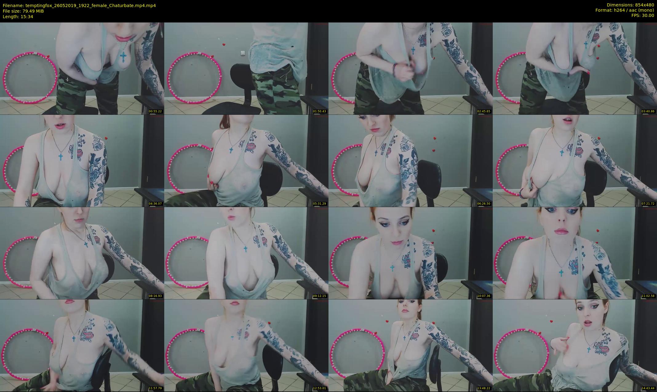 temptingfox — 16 minute Chaturbate female cam show recording, 480p, May 26, 2019
