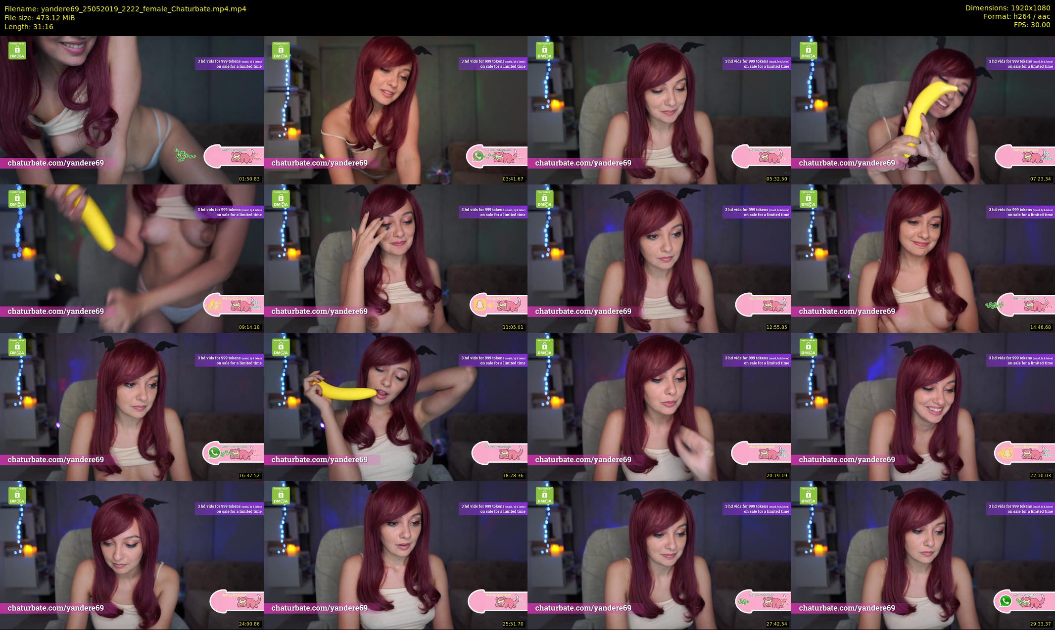 yandere69 — 32 minute Chaturbate female cam show recording, 1080p, May 25, 2019
