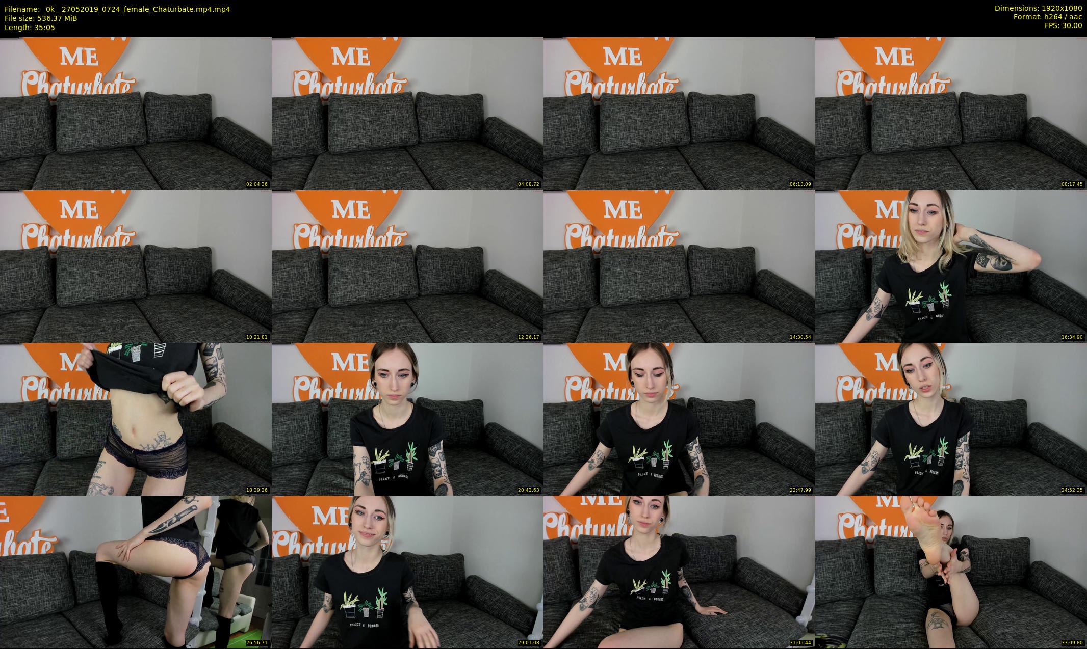 _0k_ — 36 minute Chaturbate female cam show recording, 1080p, May 27, 2019