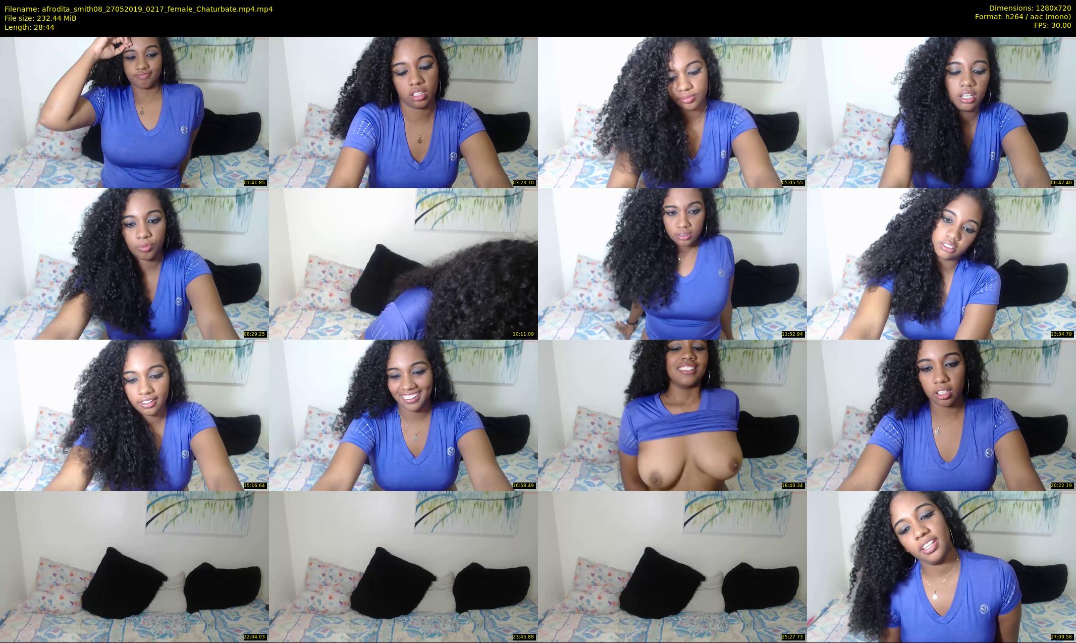 afrodita_smith08 — 29 minute Chaturbate female cam show recording, 720p, May 27, 2019