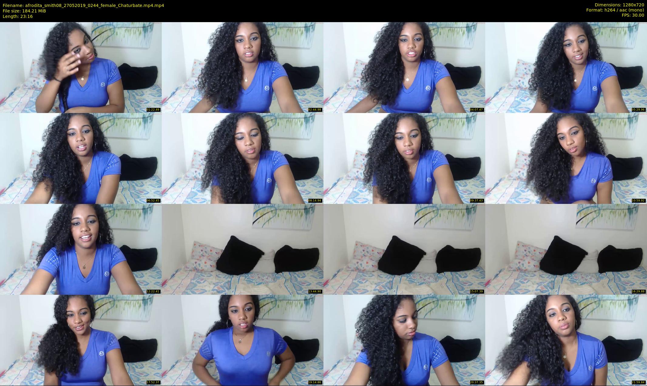 afrodita_smith08 — 24 minute Chaturbate female cam show recording, 720p, May 27, 2019