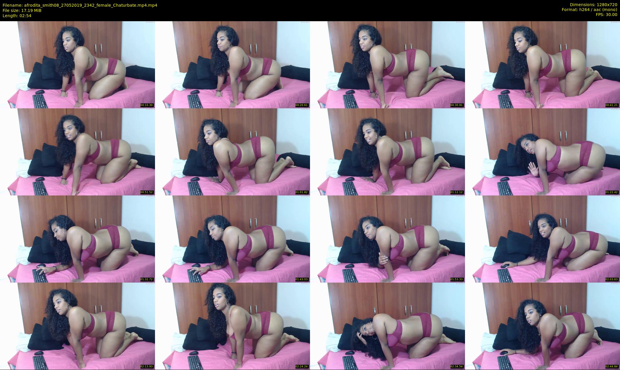 afrodita_smith08 — 3 minute Chaturbate female cam show recording, 720p, May 27, 2019