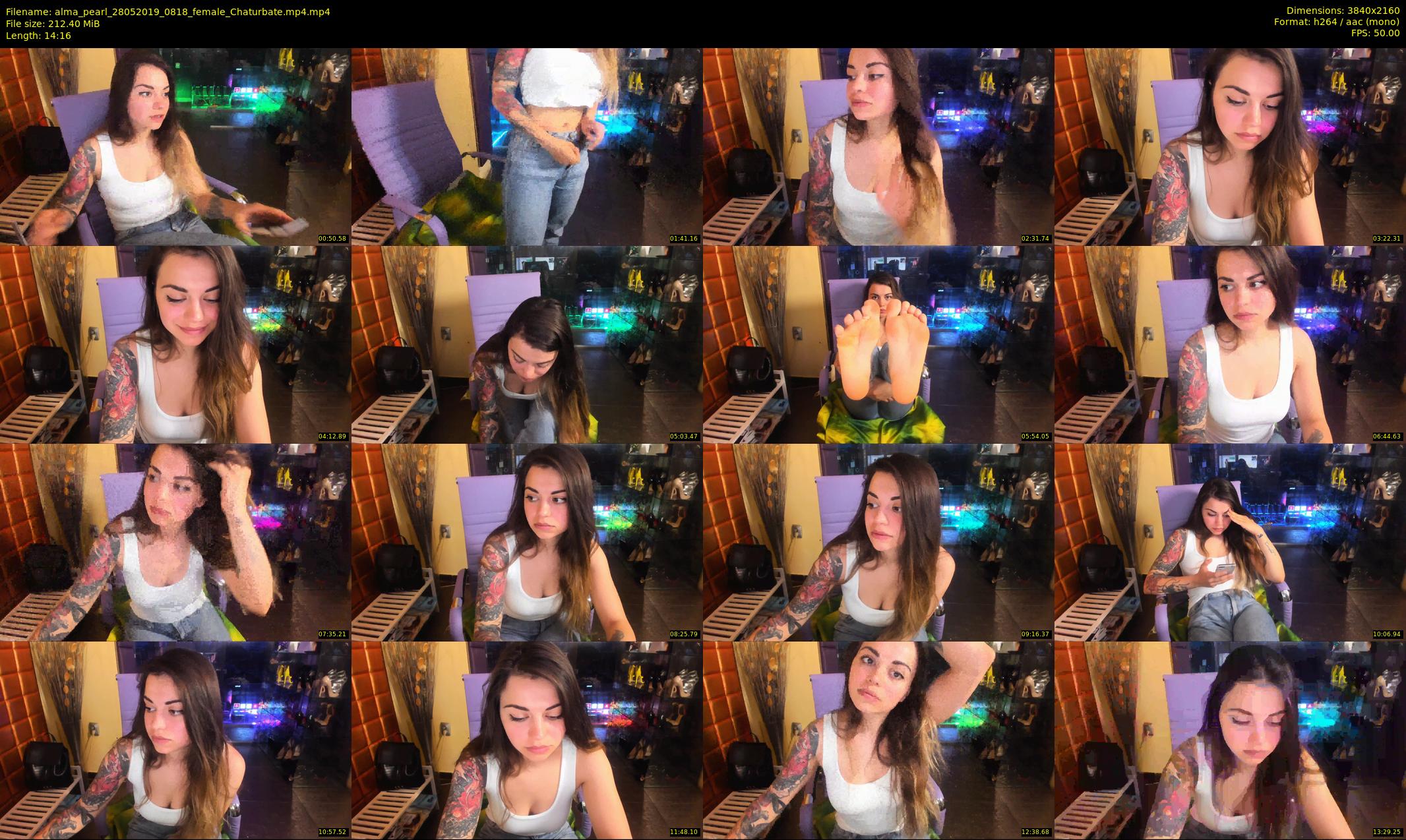 alma_pearl — 15 minute Chaturbate female cam show recording, 4K, May 28, 2019