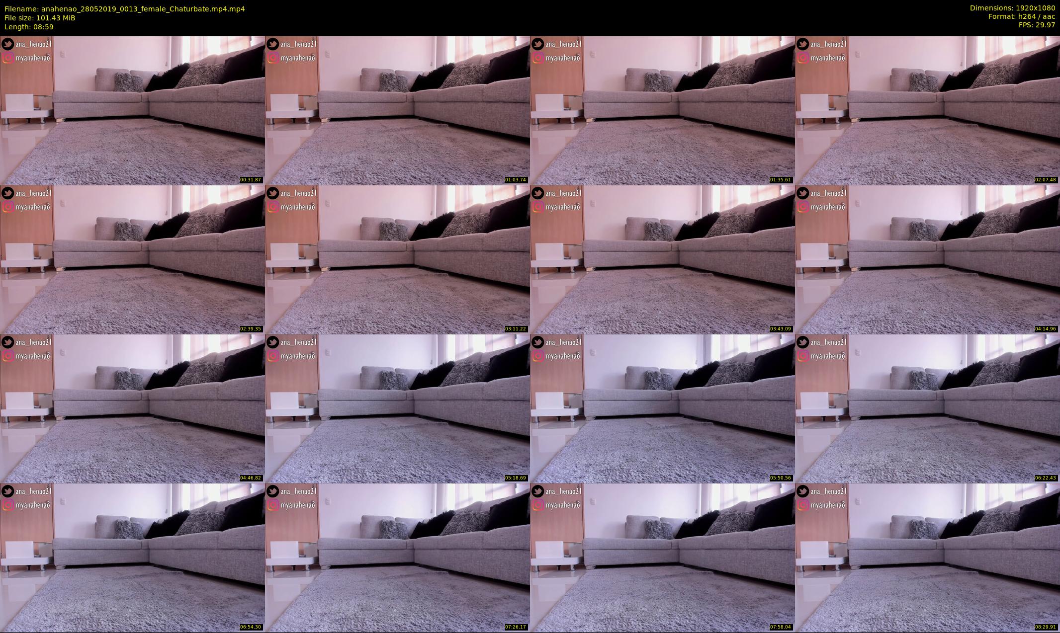 anahenao — 9 minute Chaturbate female cam show recording, 1080p, May 28, 2019