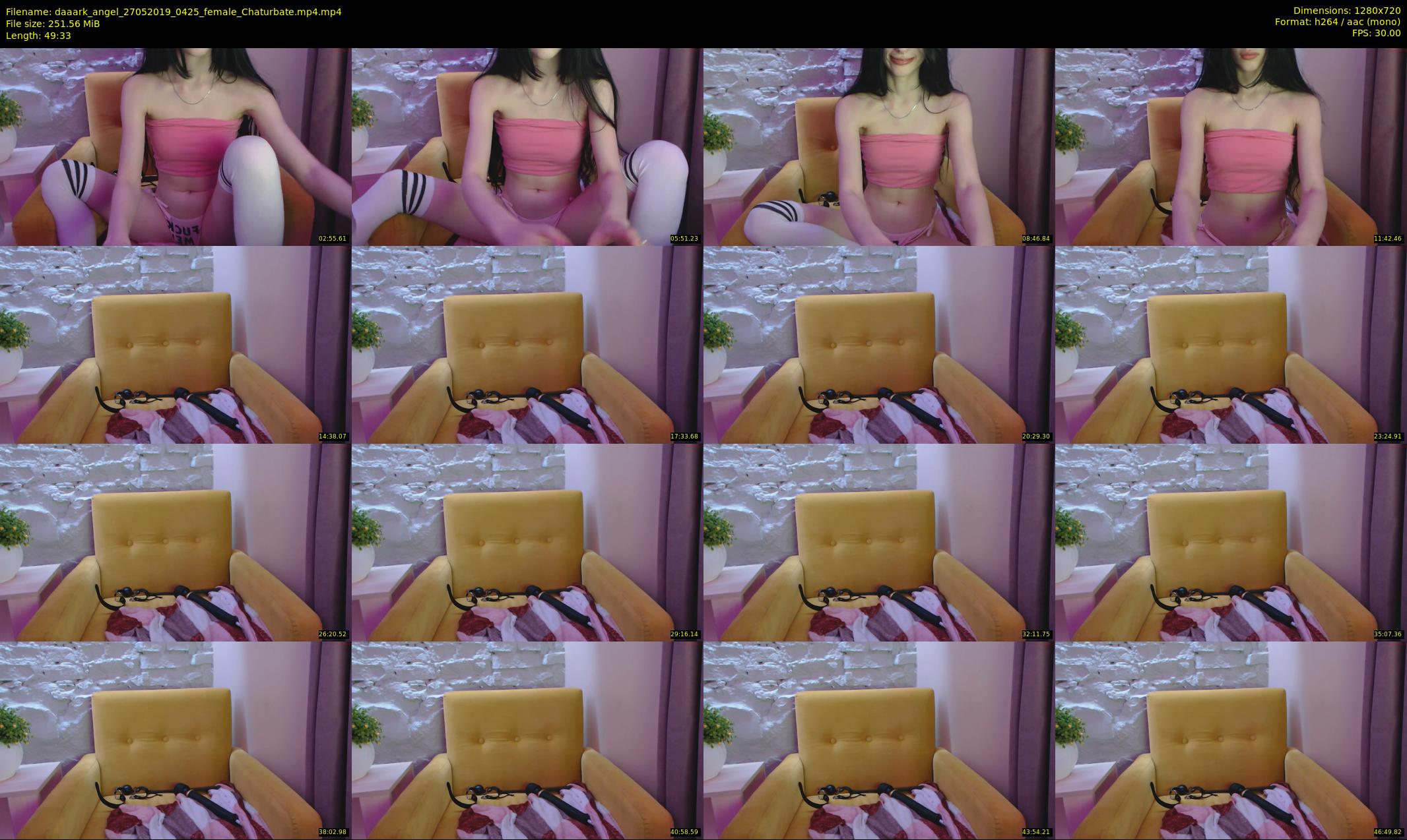 daaark_angel — 50 minute Chaturbate female cam show recording, 720p, May 27, 2019