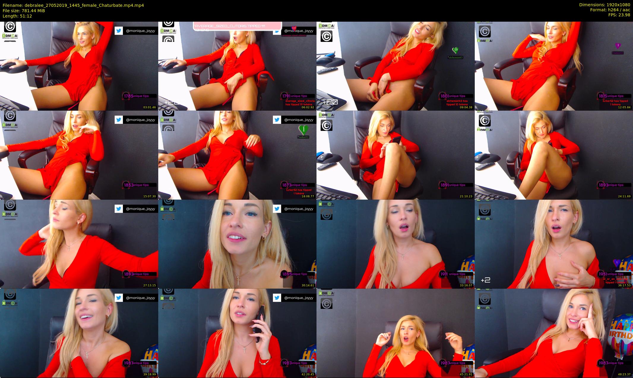 debralee — 52 minute Chaturbate female cam show recording, 1080p, May 27, 2019