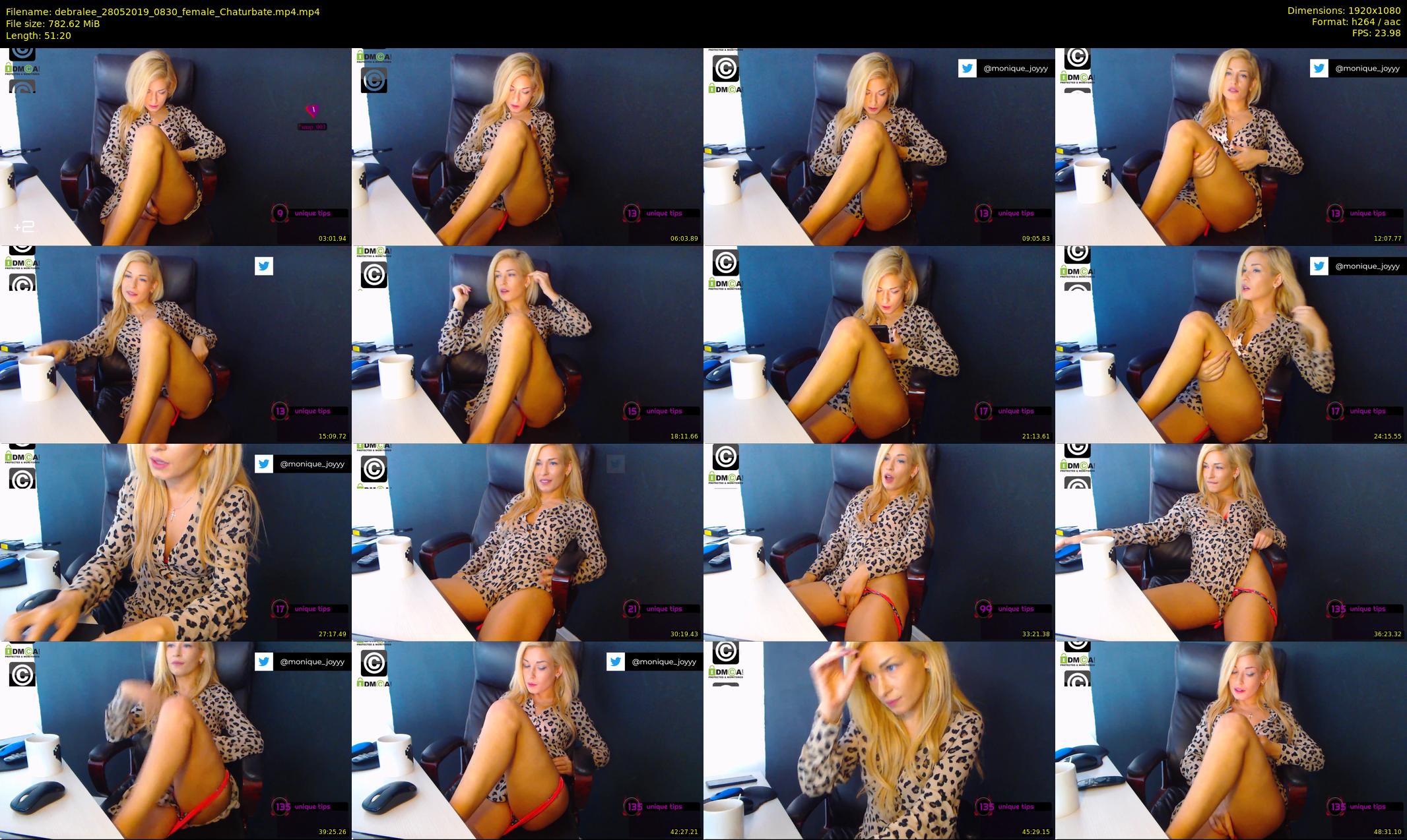 debralee — 52 minute Chaturbate female cam show recording, 1080p, May 28, 2019