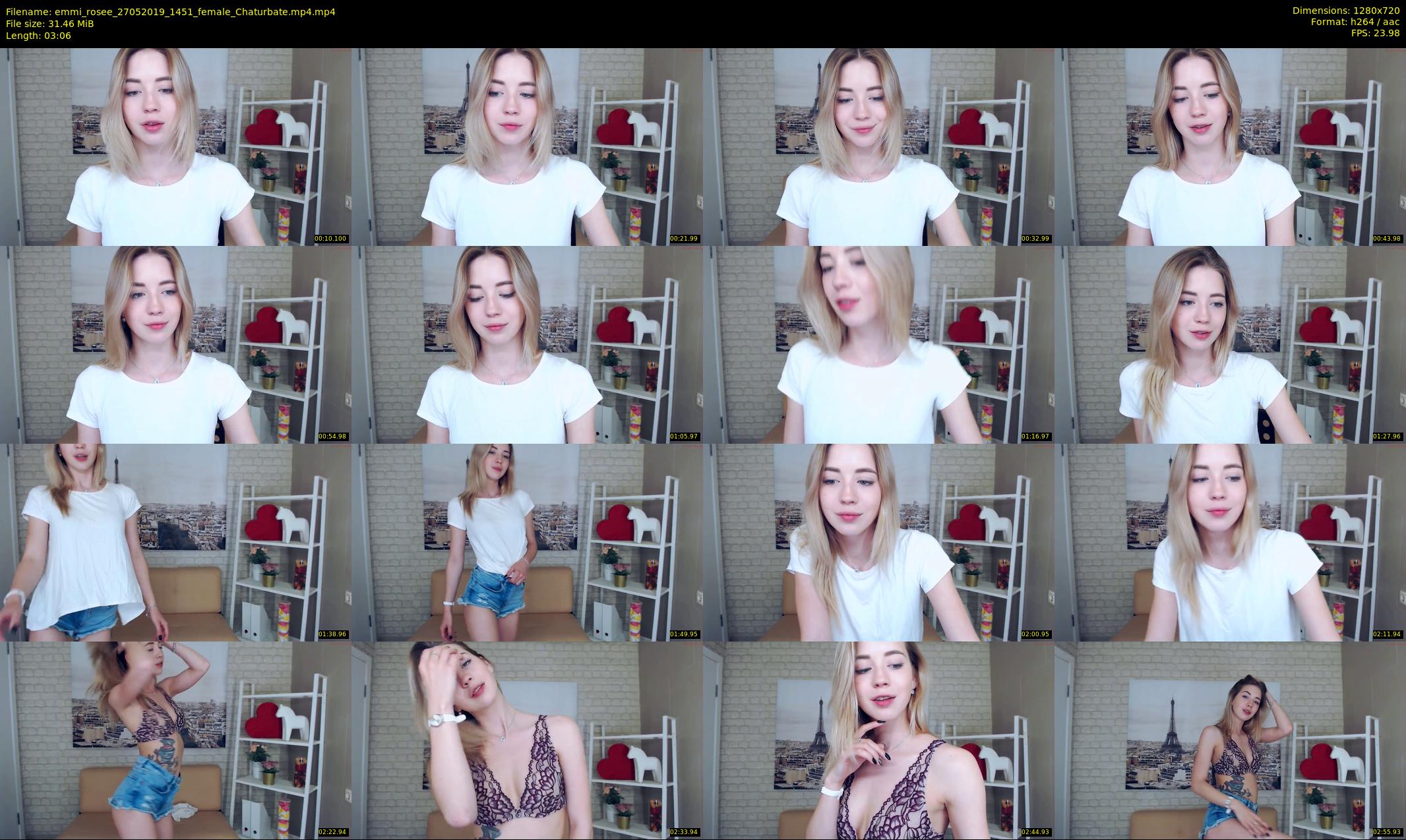 emmi_rosee — 4 minute Chaturbate female cam show recording, 720p, May 27, 2019