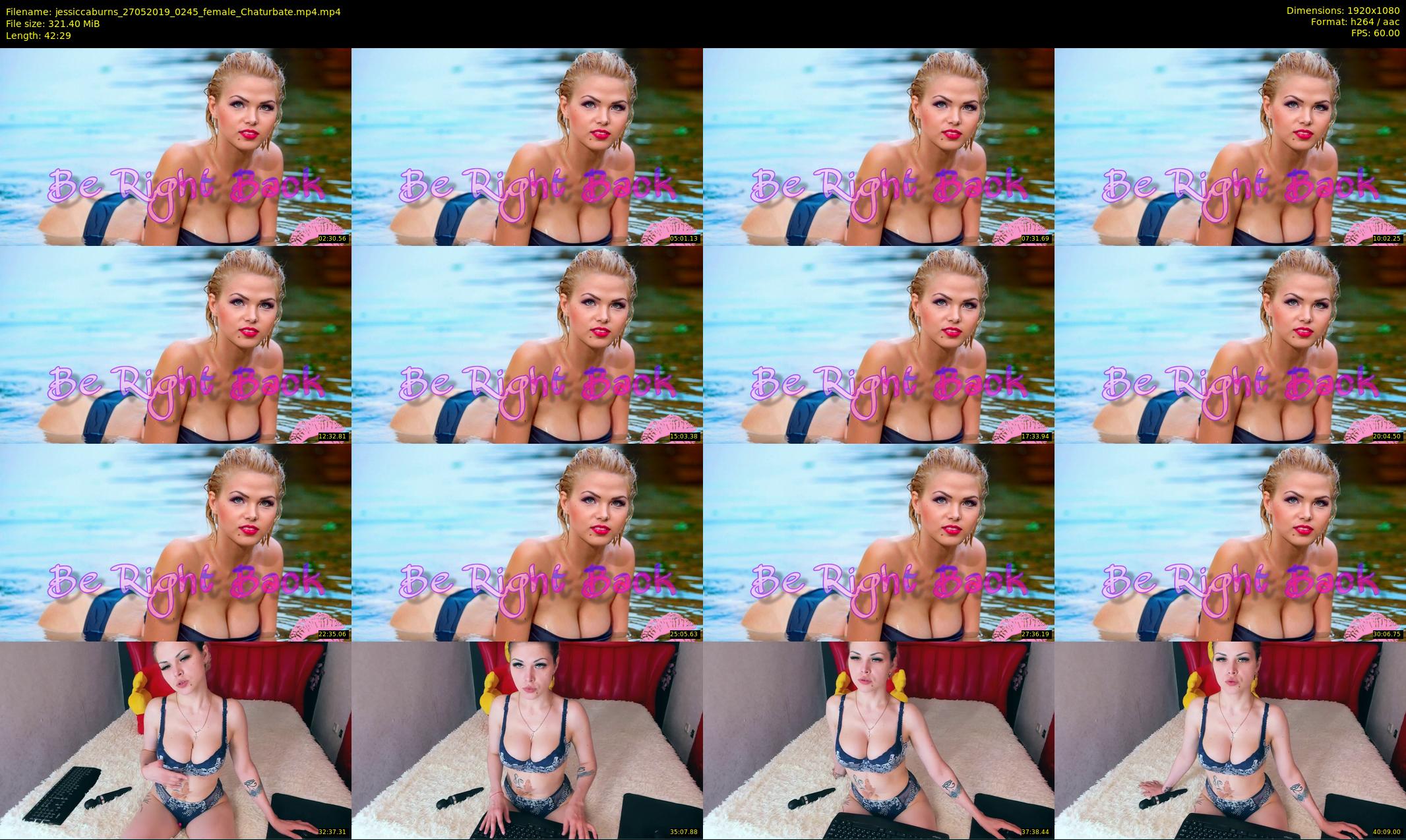 jessiccaburns — 43 minute Chaturbate female cam show recording, 1080p, May 27, 2019