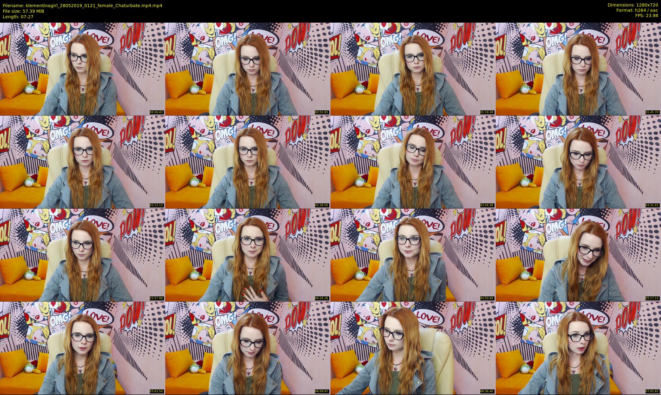 klementinagirl — 8 minute Chaturbate female cam show recording, 720p, May 28, 2019