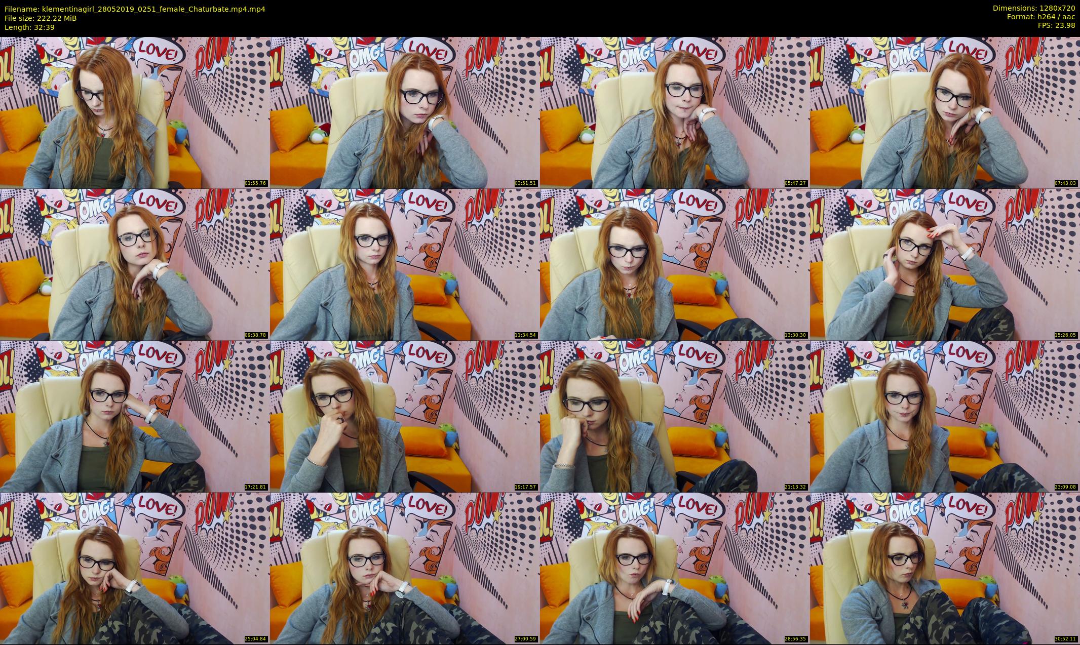 klementinagirl — 33 minute Chaturbate female cam show recording, 720p, May 28, 2019