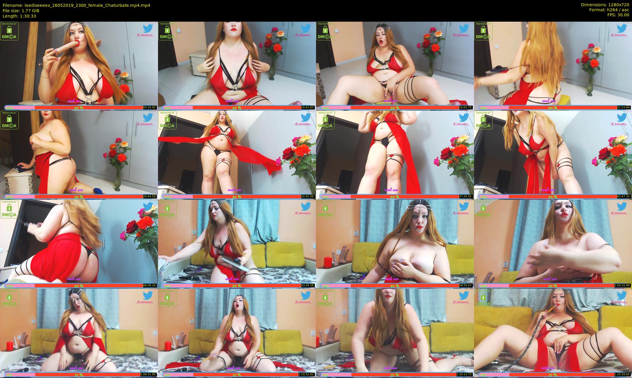 leediseeeex — 91 minute Chaturbate female cam show recording, 720p, May 26, 2019