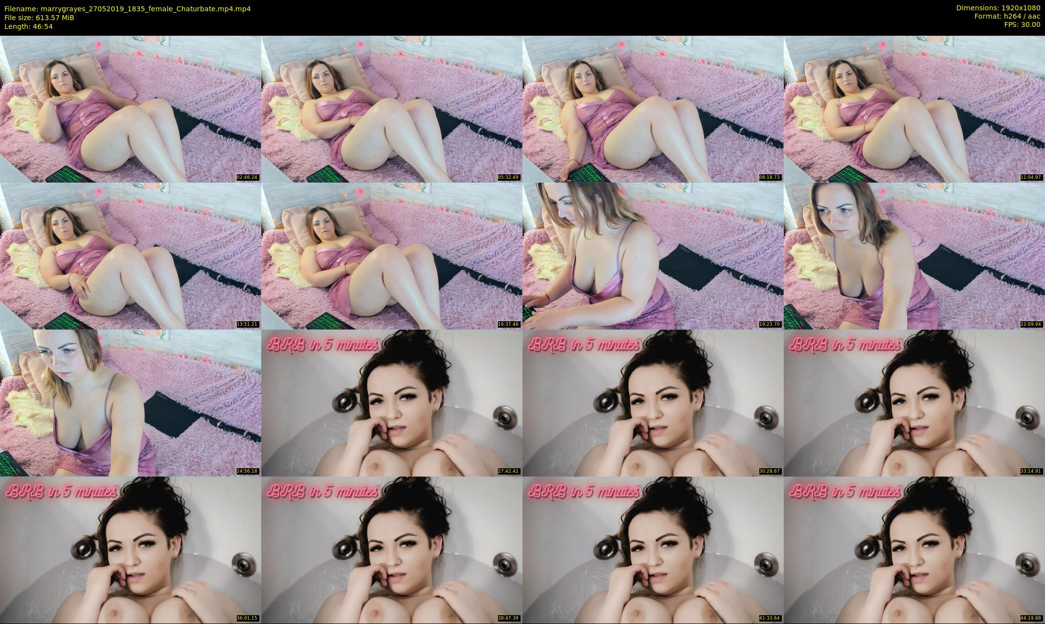 marrygrayes — 47 minute Chaturbate female cam show recording, 1080p, May 27, 2019