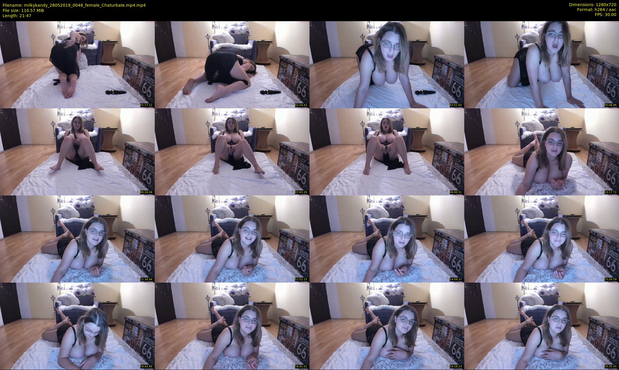 milkykandy — 22 minute Chaturbate female cam show recording, 720p, May 28, 2019