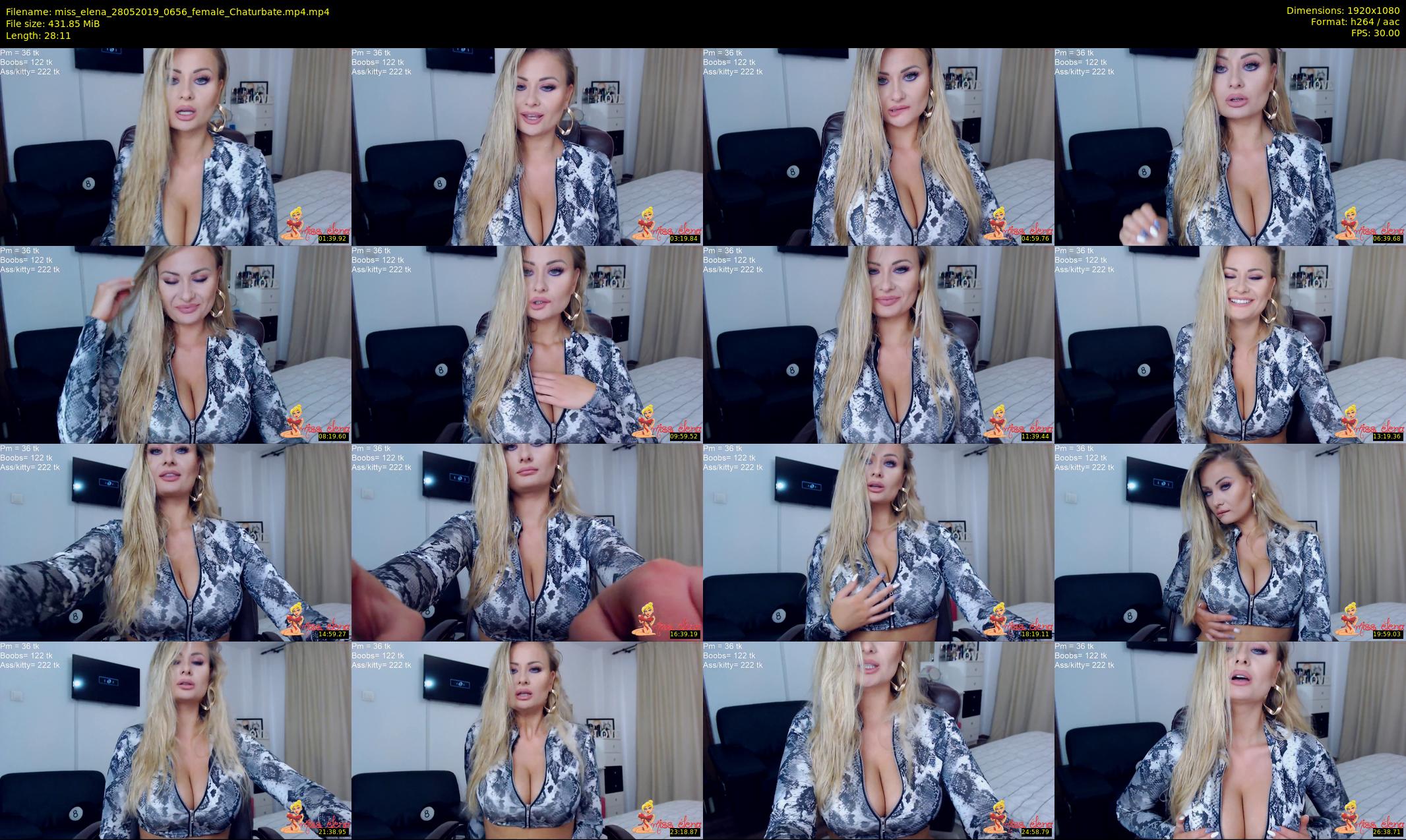 miss_elena — 29 minute Chaturbate female cam show recording, 1080p, May 28, 2019