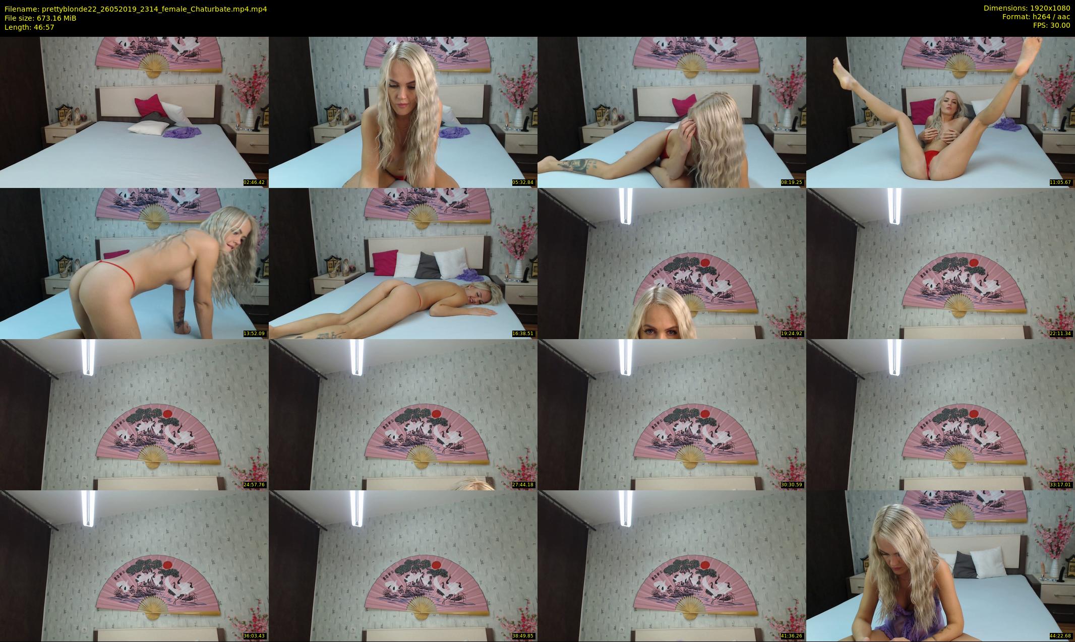 prettyblonde22 — 47 minute Chaturbate female cam show recording, 1080p, May 26, 2019