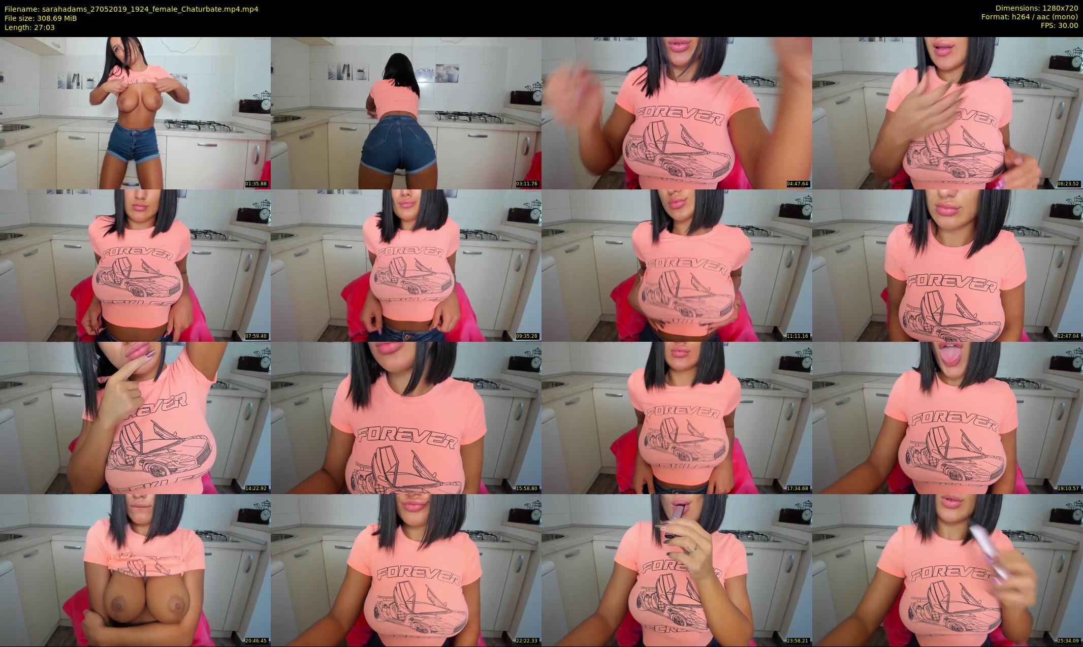 sarahadams — 28 minute Chaturbate female cam show recording, 720p, May 27, 2019