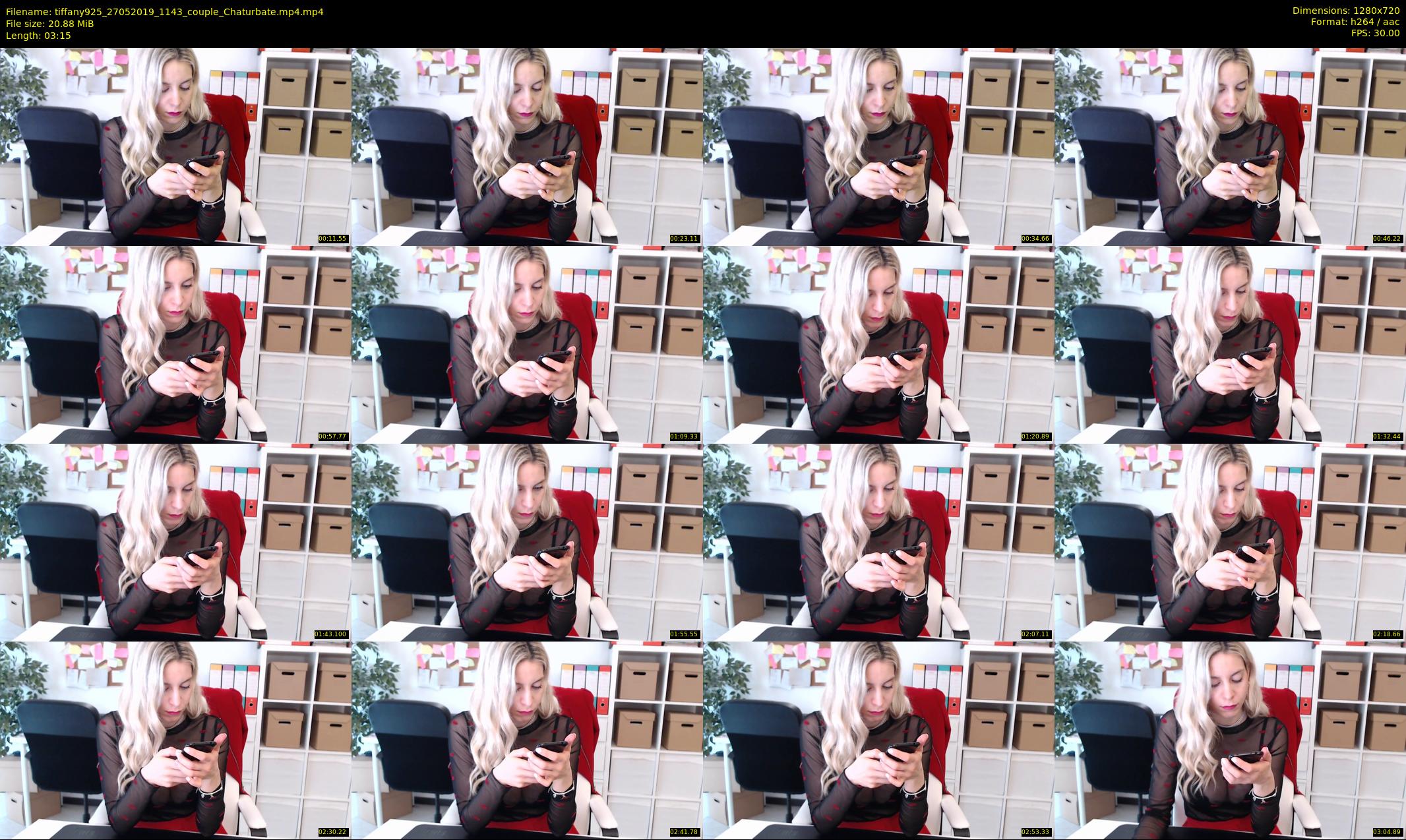 tiffany925 — 4 minute Chaturbate female cam show recording, 720p, May 27, 2019