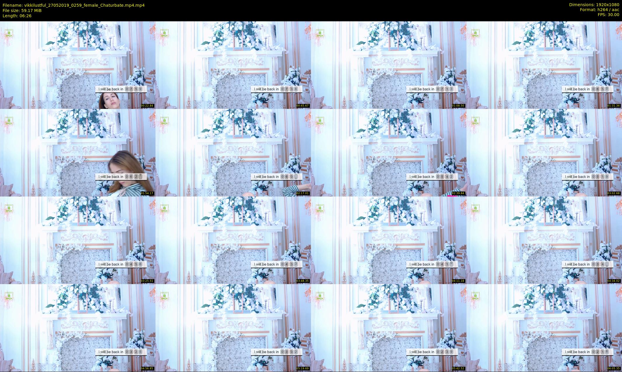 vikkilustful — 7 minute Chaturbate female cam show recording, 1080p, May 27, 2019