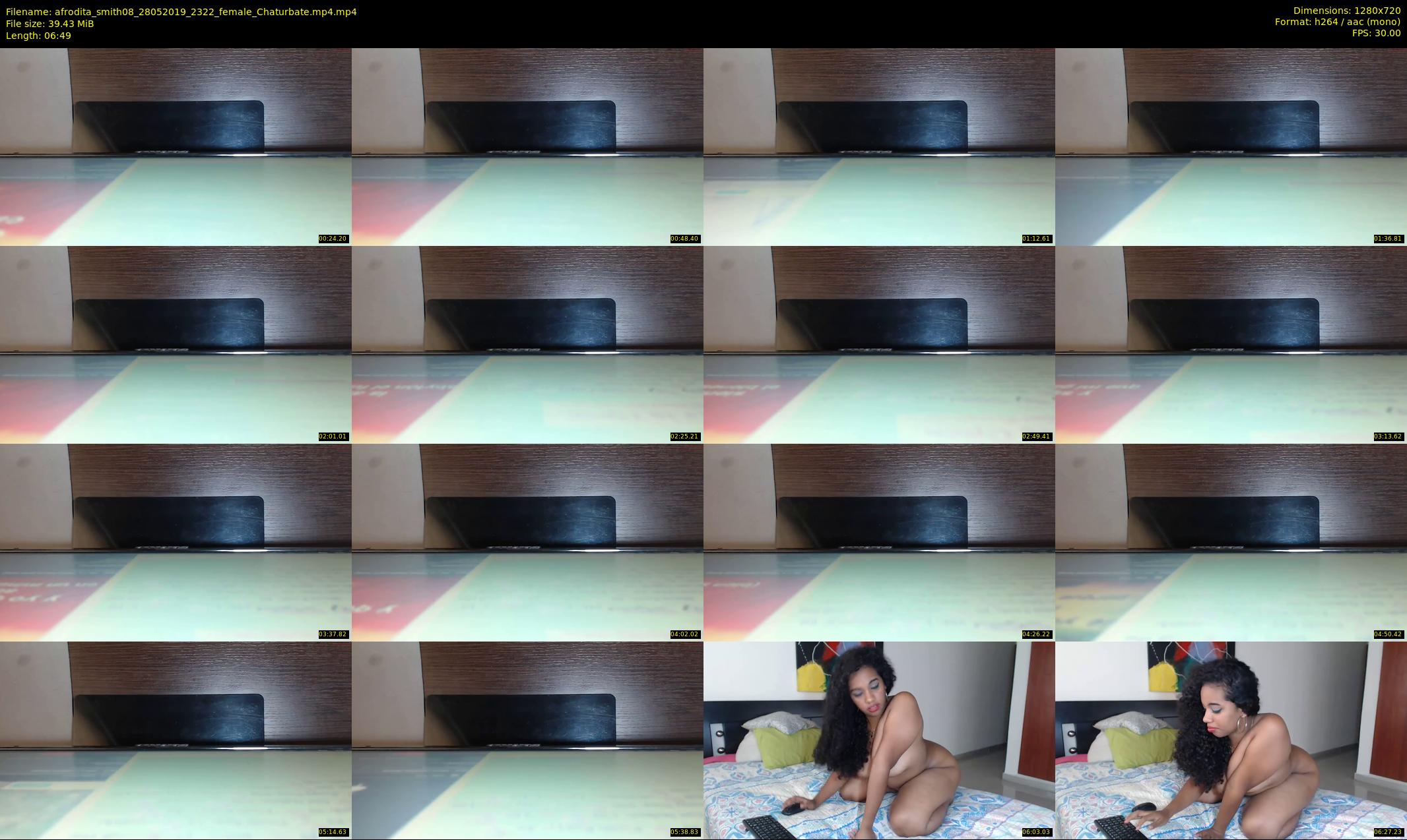 afrodita_smith08 — 7 minute Chaturbate female cam show recording, 720p, May 28, 2019