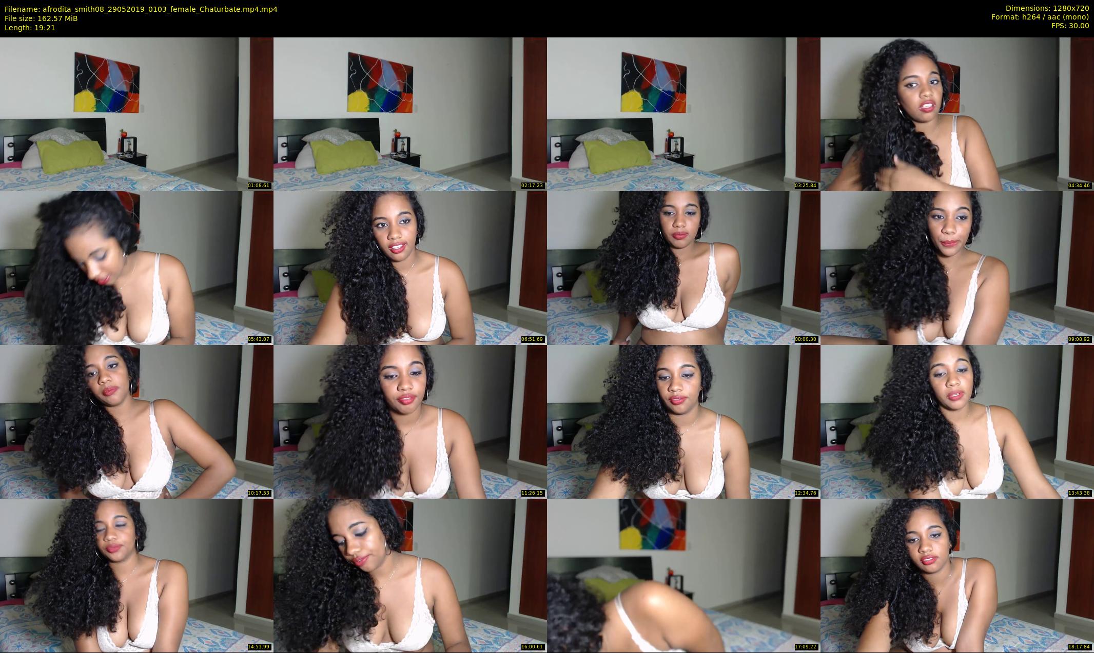 afrodita_smith08 — 20 minute Chaturbate female cam show recording, 720p, May 29, 2019