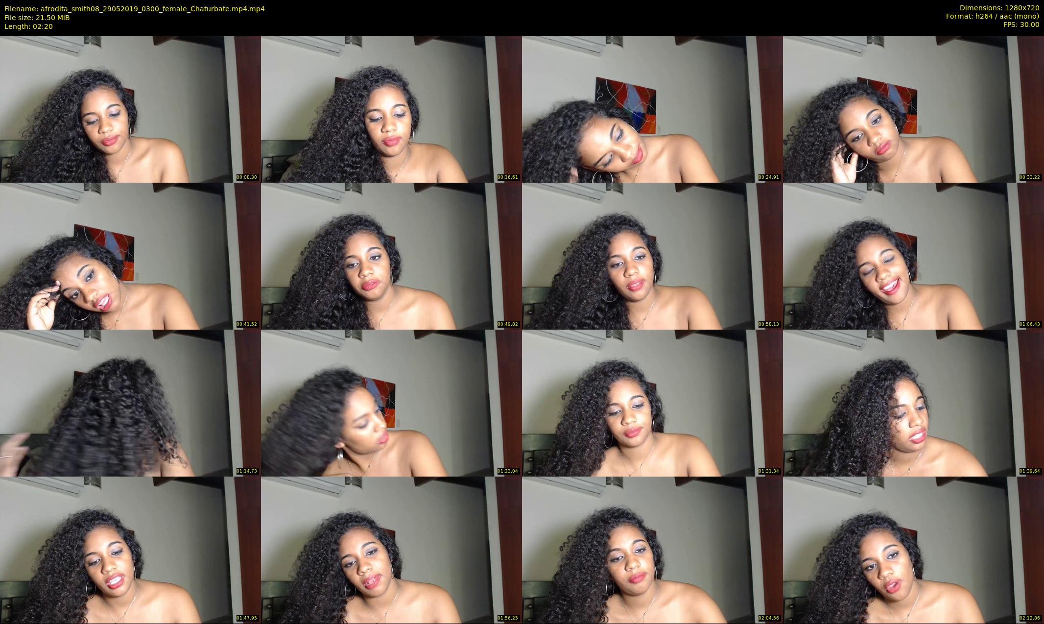 afrodita_smith08 — 3 minute Chaturbate female cam show recording, 720p, May 29, 2019