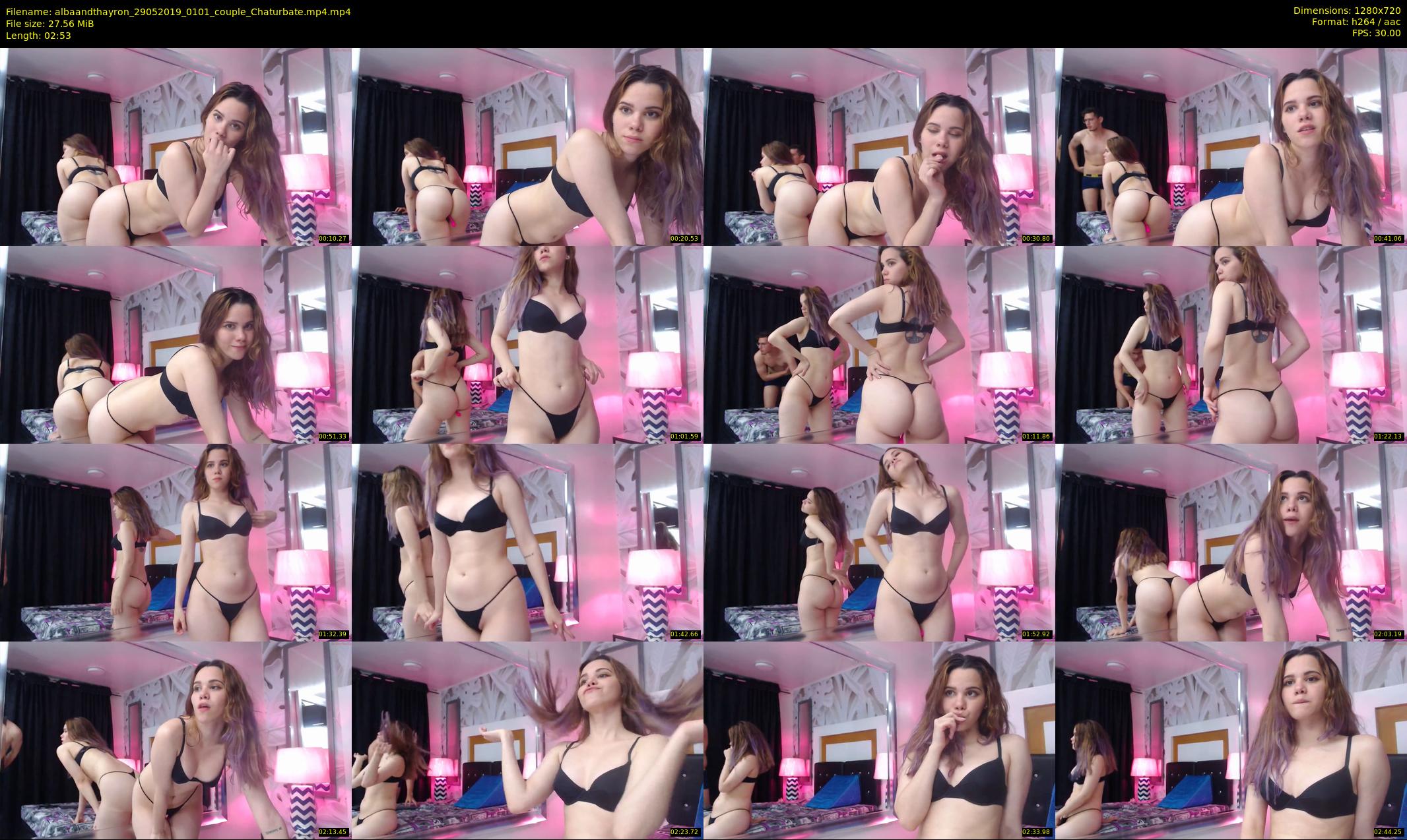 albaandthayron — 3 minute Chaturbate couple cam show recording, 720p, May 29, 2019