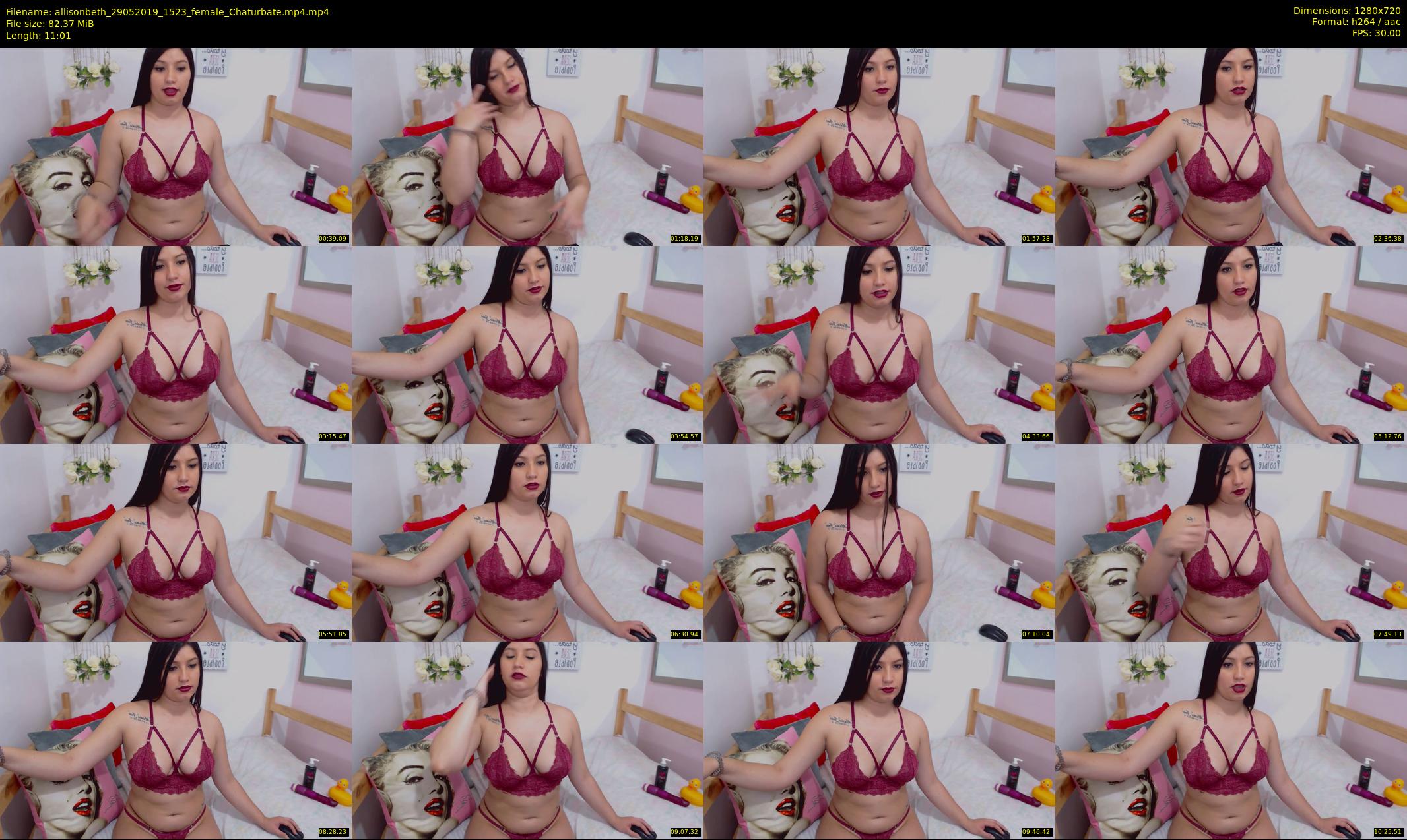 allisonbeth — 12 minute Chaturbate female cam show recording, 720p, May 29, 2019