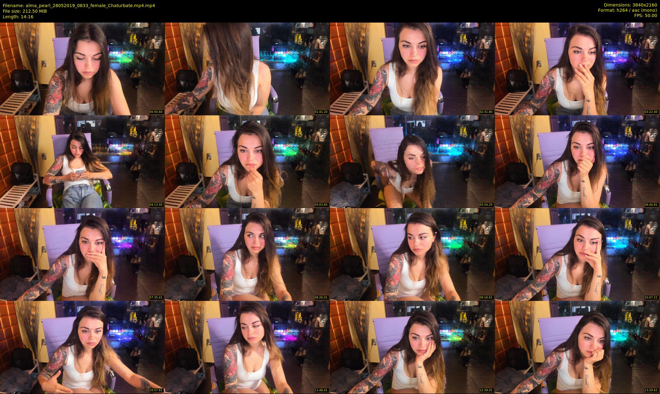alma_pearl — 15 minute Chaturbate female cam show recording, 4K, May 28, 2019