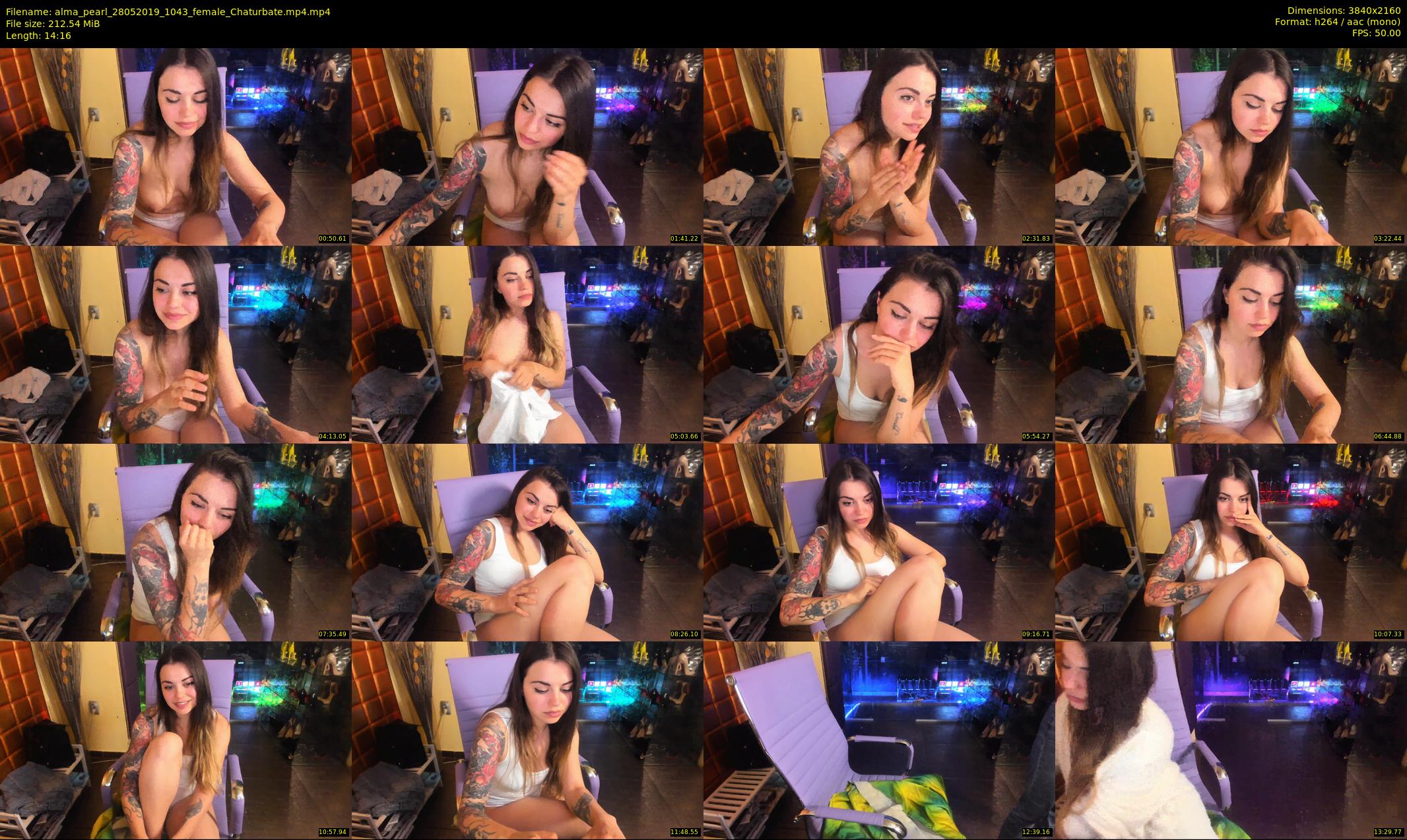 alma_pearl — 15 minute Chaturbate female cam show recording, 4K, May 28, 2019