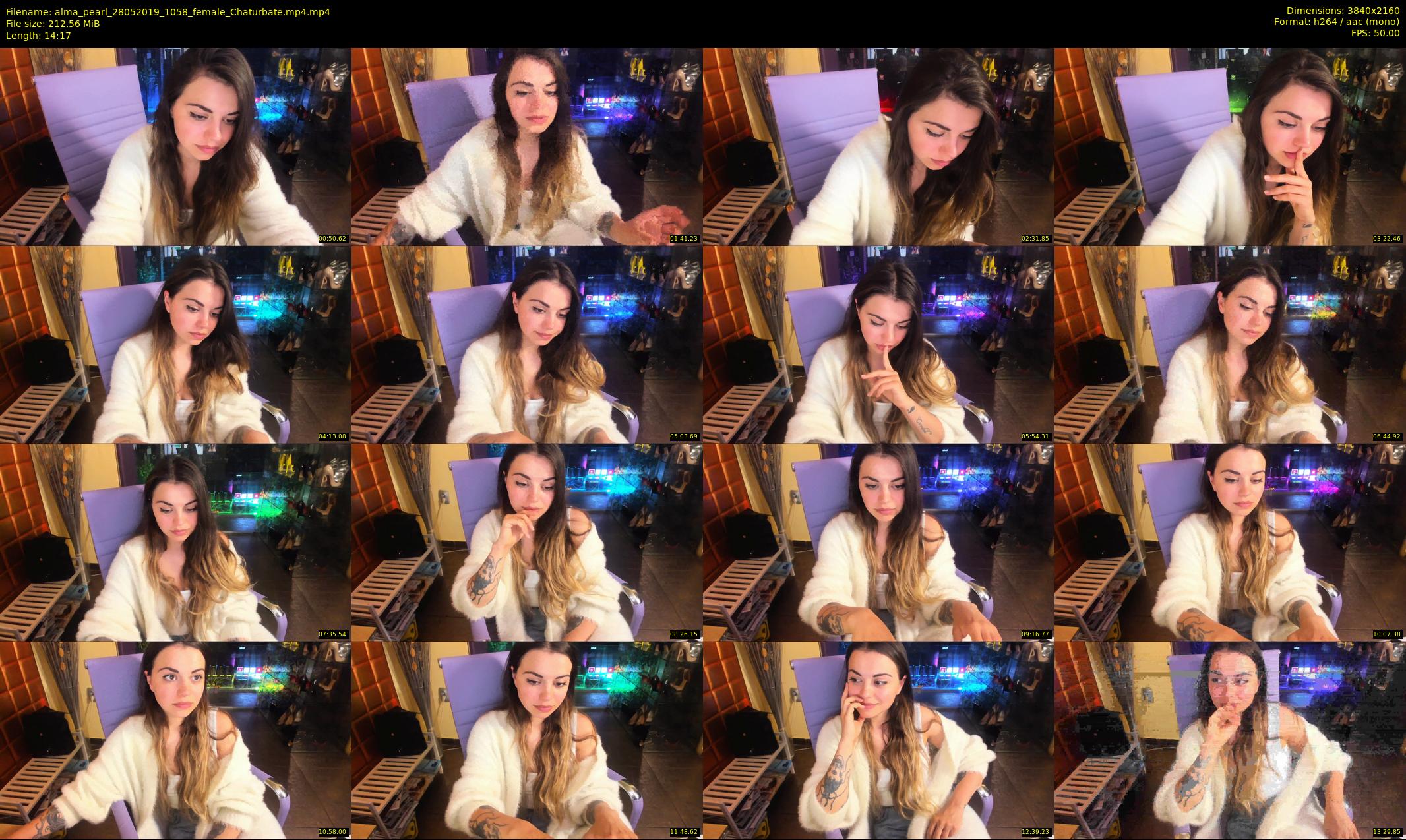 alma_pearl — 15 minute Chaturbate female cam show recording, 4K, May 28, 2019