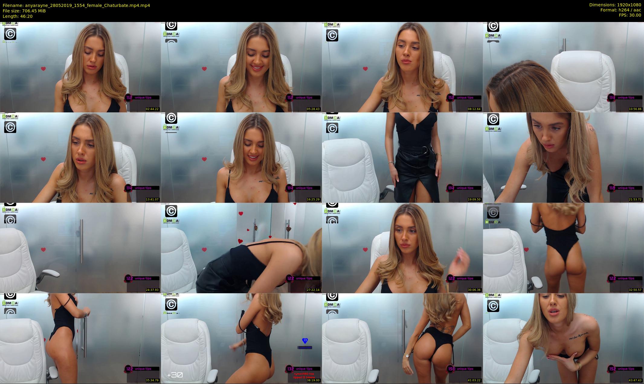 anyarayne — 47 minute Chaturbate female cam show recording, 1080p, May 28, 2019
