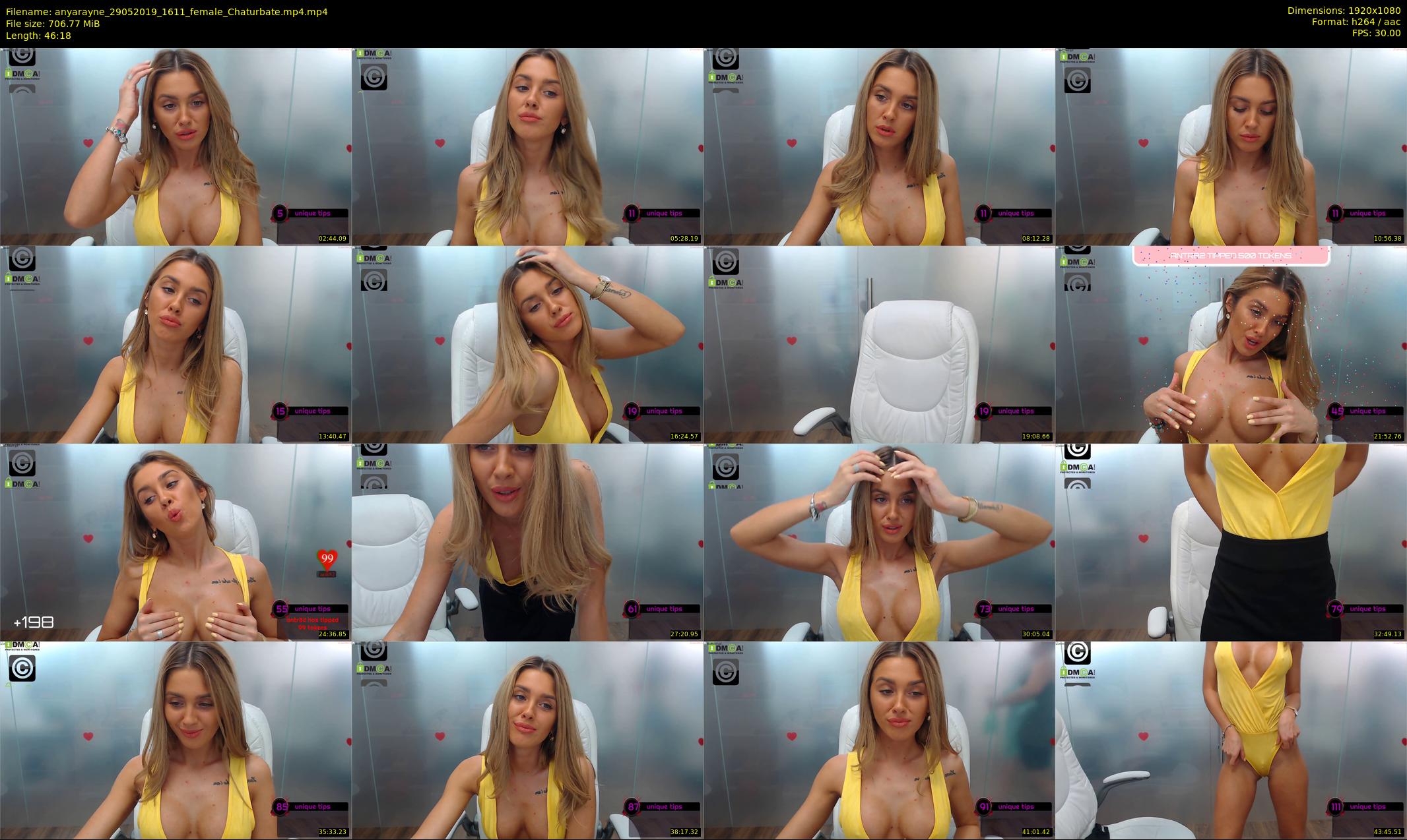 anyarayne — 47 minute Chaturbate female cam show recording, 1080p, May 29, 2019
